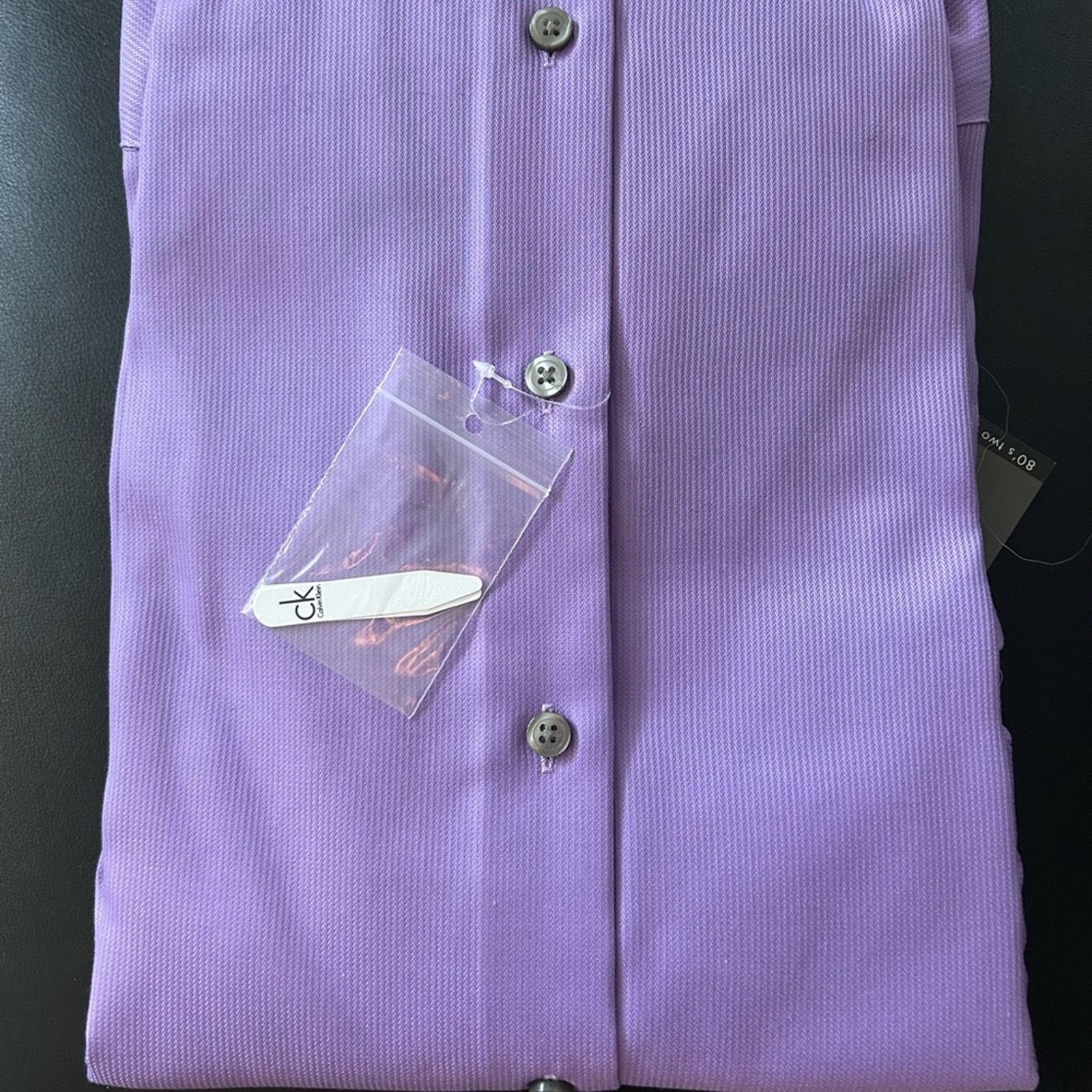 Calvin Klein NWT Men’s Calvin Klein slim fit non iron dress 15.5 purple Size US M / EU 48-50 / 2 - 4 Thumbnail