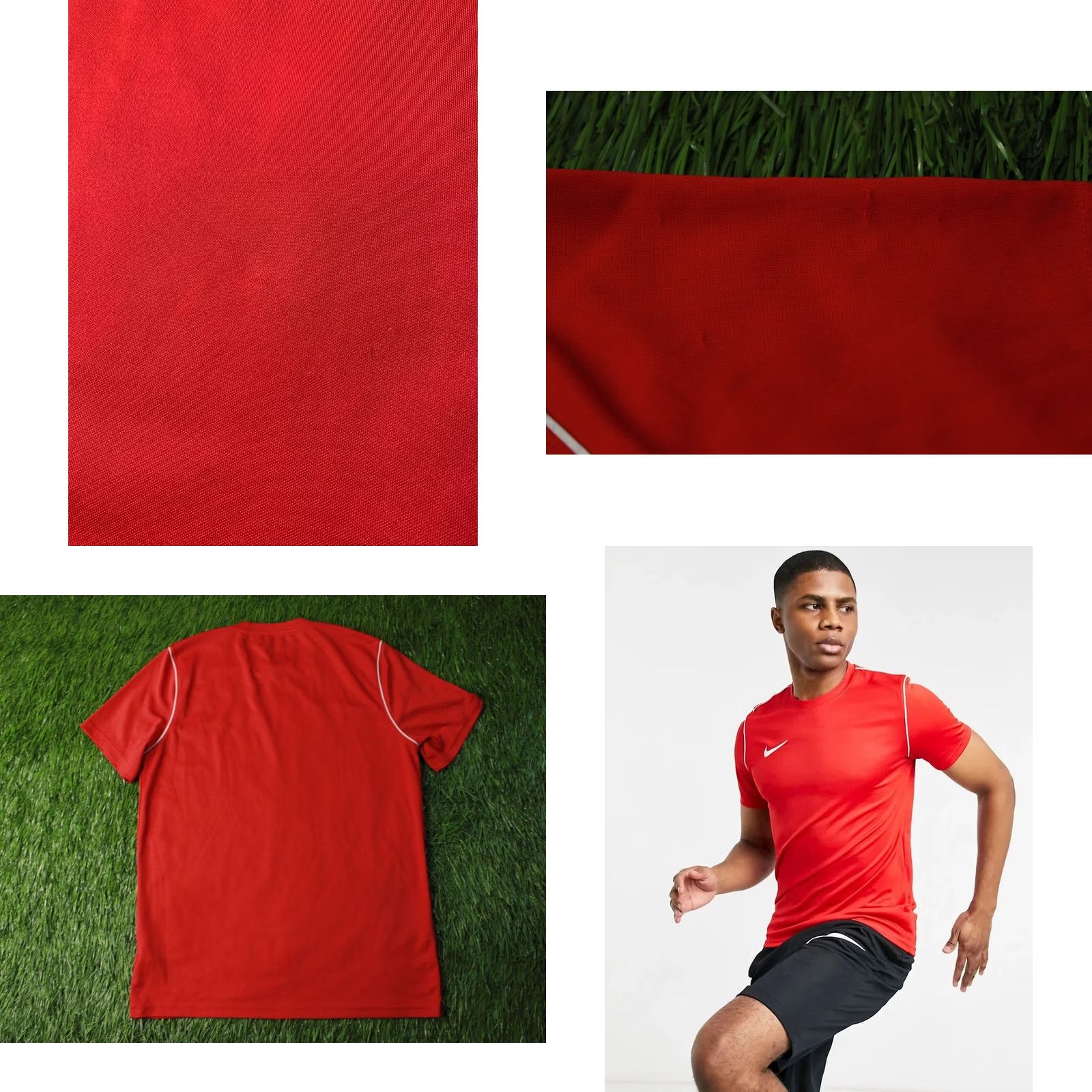 Nike NIKE DRI-FIT PARK ORIGINAL 2020 MEN SHIRT JERSEY TEE SIZE L Red and White Football Short Sleeve Mens Size US L / EU 52-54 / 3 - 8 Thumbnail