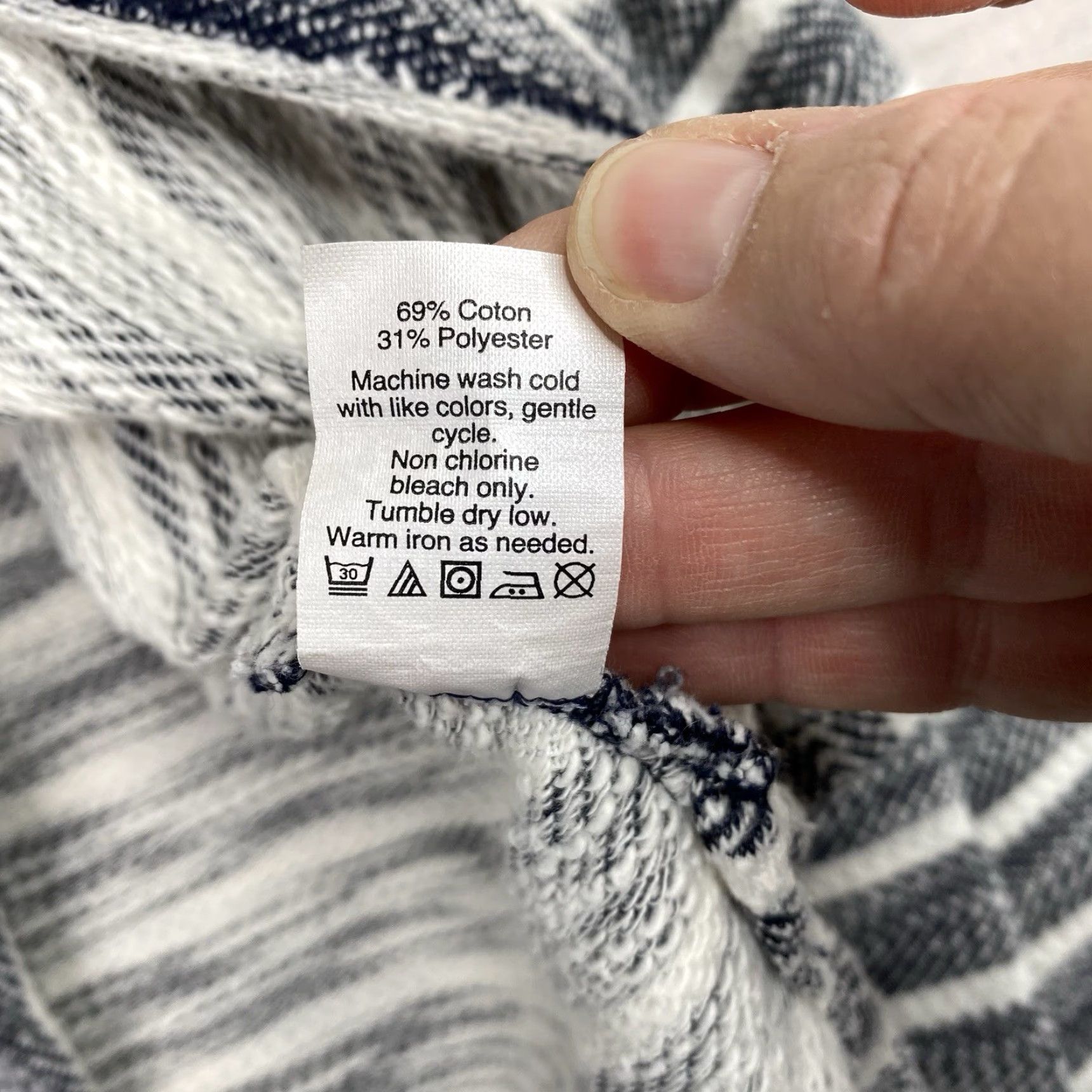 J.Crew VINTAGE J Crew Sweater Womens M Blue Stripe Turtleneck Pullover Knit Top Stretch Raglan Size M / US 6-8 / IT 42-44 - 5 Thumbnail