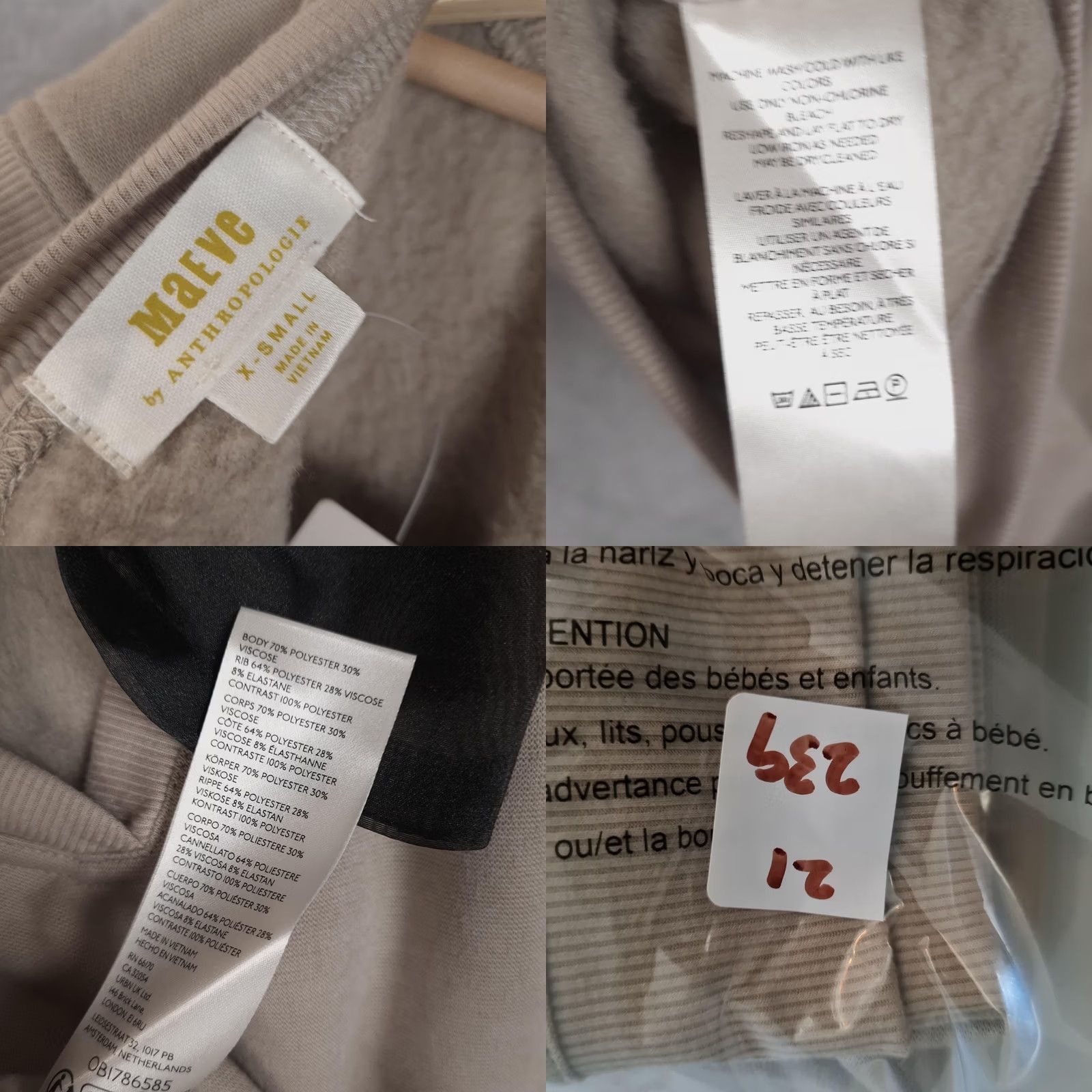 Anthropologie Maeve by Anthropologie Sweater Vest Womens XS Beige Bow Back Knit Sleeveless Crew Neck Casual Layering Size XS / US 0-2 / IT 36-38 - 11 Thumbnail