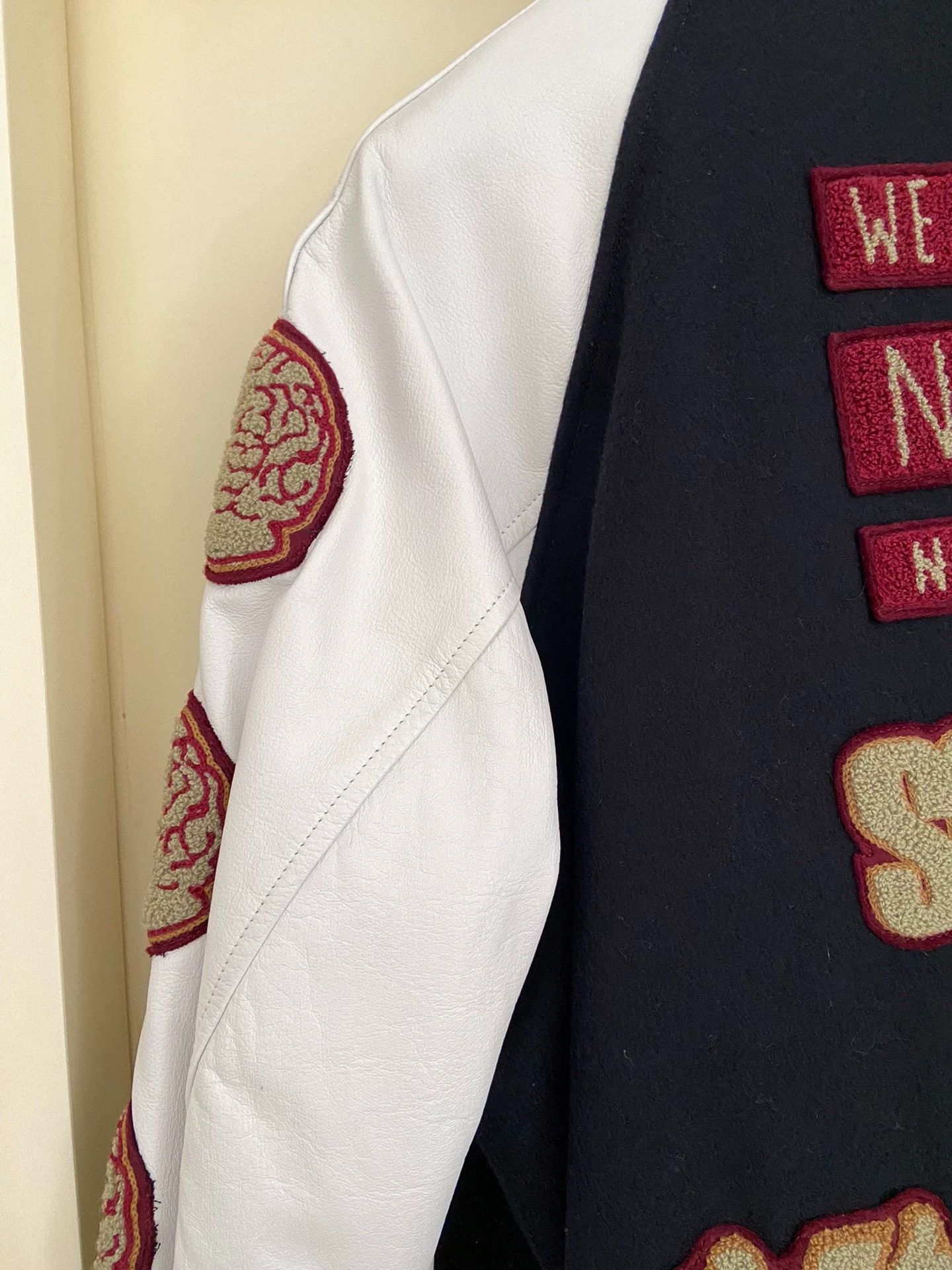 Undercover Undercover 14FW Wool & Leather Cuffs Baseball Jacket Size 2 Size US M / EU 48-50 / 2 - 8 Thumbnail