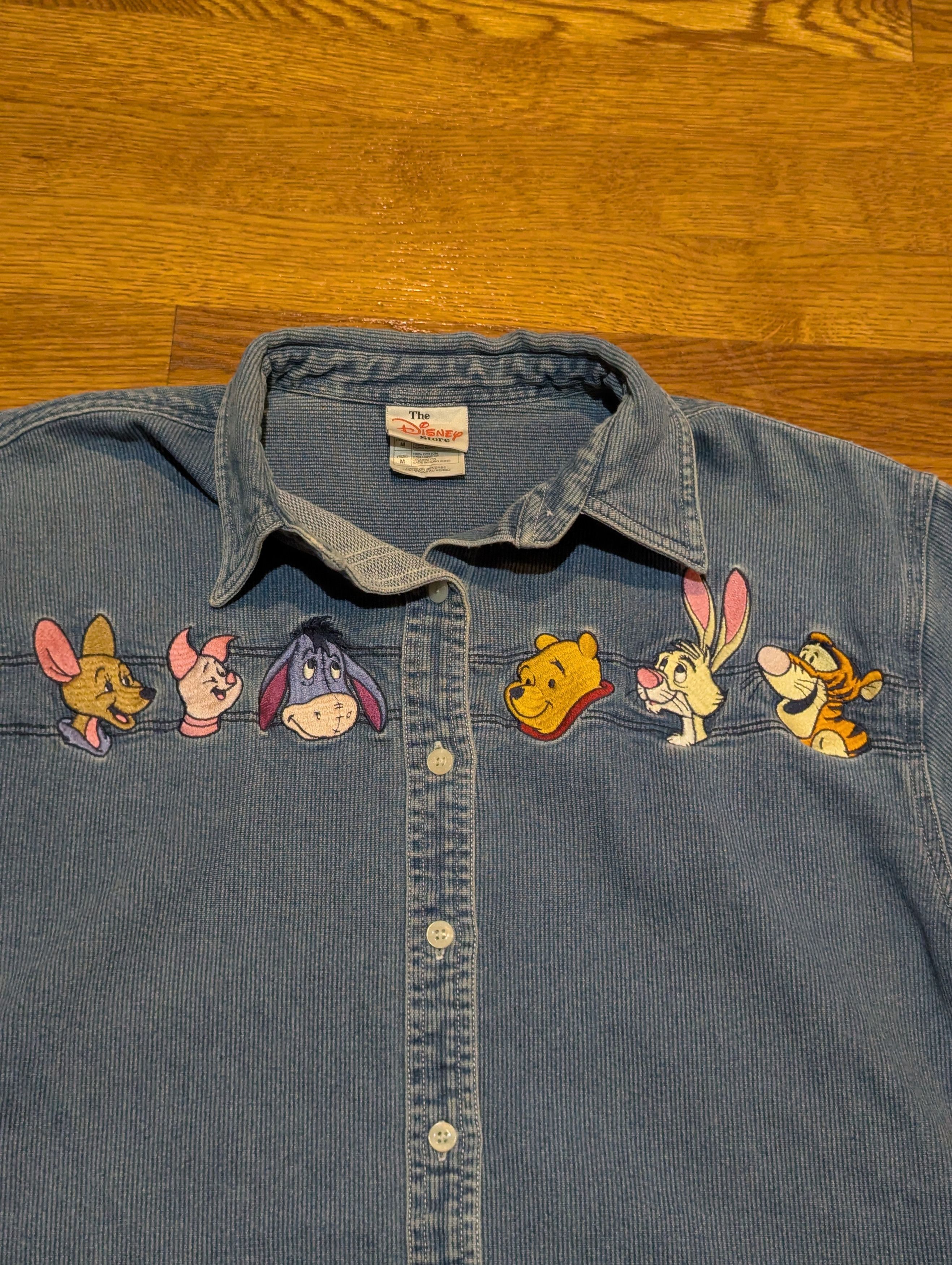 Disney Vintage Winnie The Pooh Embroidery Pinwale Corduroy Size US M / EU 48-50 / 2 - 2 Thumbnail