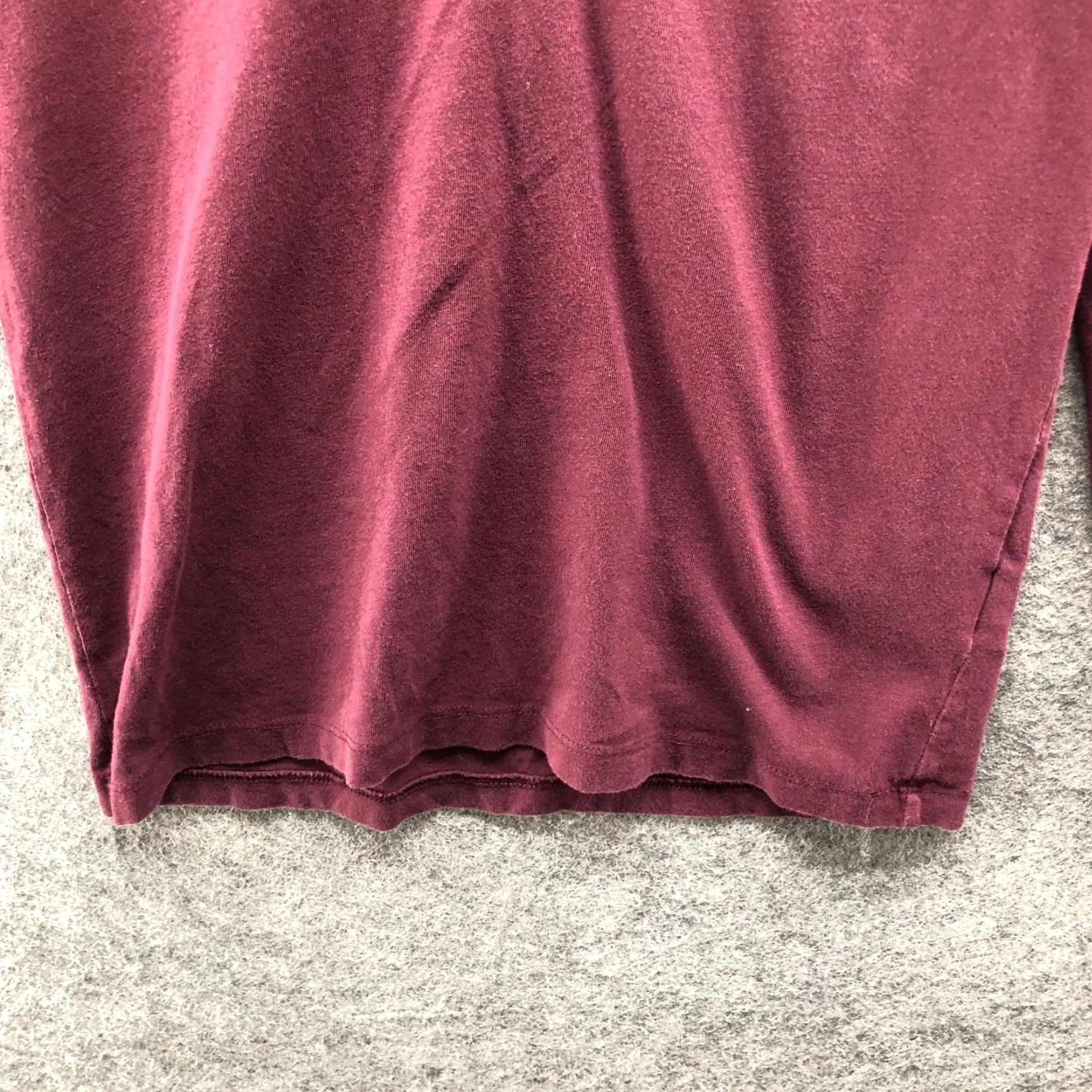Lacoste Lacoste V-Neck Tee Womens S Burgundy Long Sleeve Cotton Logo T Shirt 100% Cotton Embroidered Crocodile Casual Slim Size XS / US 0-2 / IT 36-38 - 6 Thumbnail