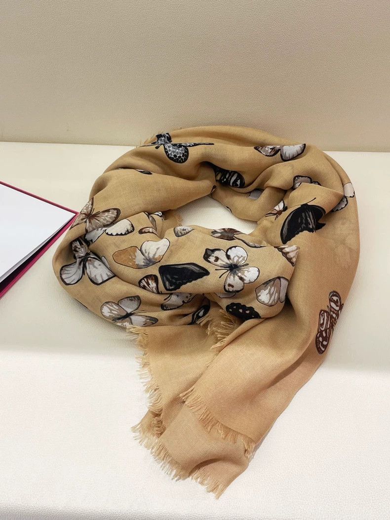 Loewe LOEWE Butterfly pattern scarf Size ONE SIZE - 4 Thumbnail