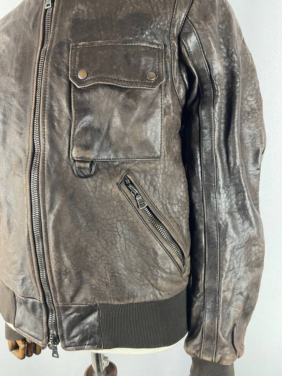 Prada Prada Leather Jacket Brown Rare Size US M / EU 48-50 / 2 - 4 Thumbnail