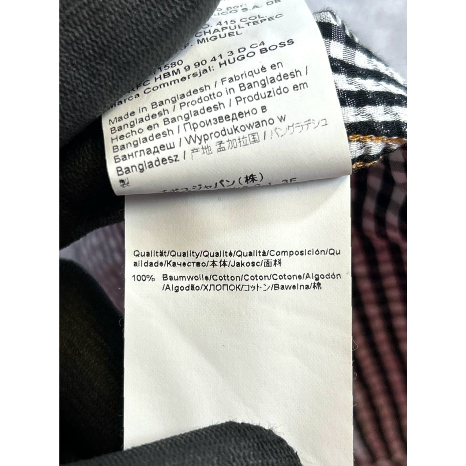 Hugo Boss HUGO BOSS Shirt Mens M Black Cotton Button-Up Plaid Size US M / EU 48-50 / 2 - 5 Thumbnail