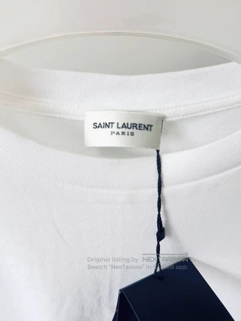Saint Laurent Paris YSL Basic White Short Sleeve T-shirt. Size US M / EU 48-50 / 2 - 2 Thumbnail
