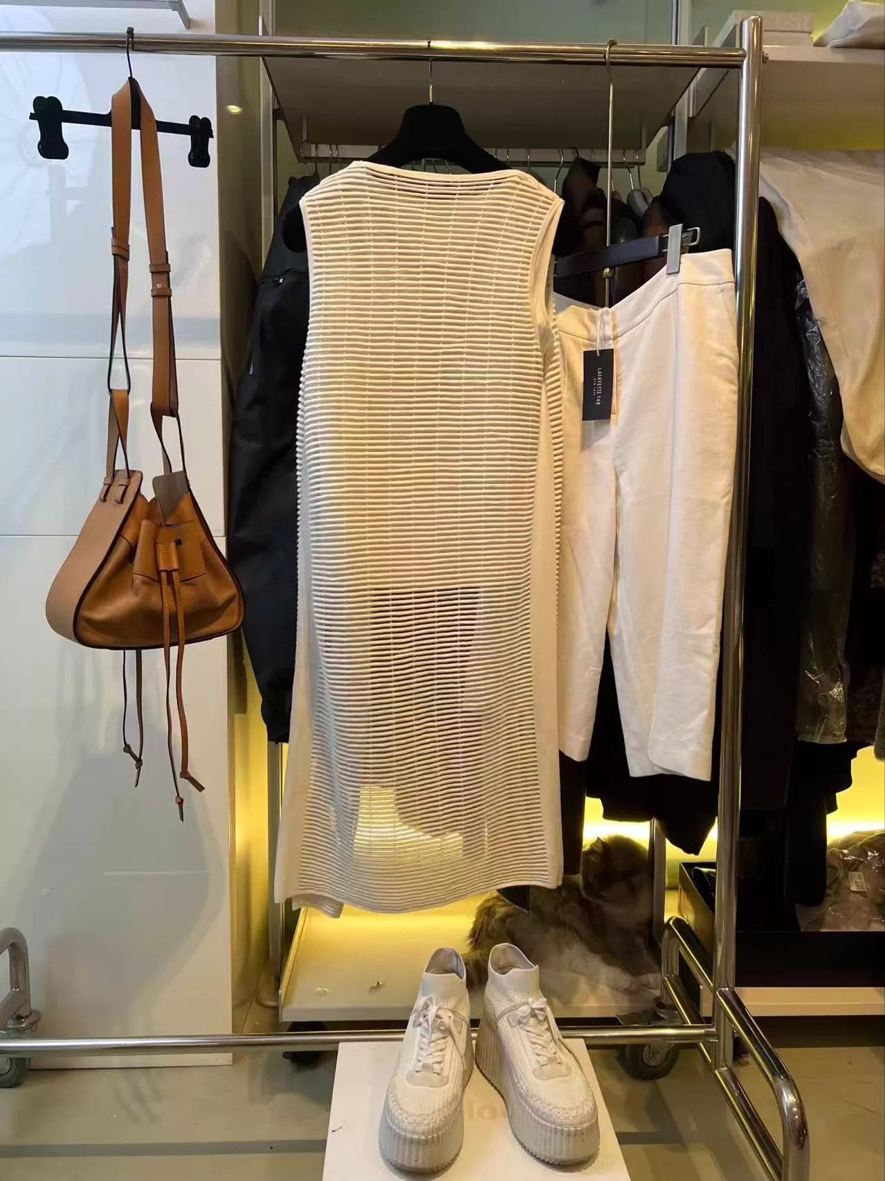 Other Lafayette 148 White Knit Vest M New Cotton-Modal Size M / US 6-8 / IT 42-44 - 6 Thumbnail