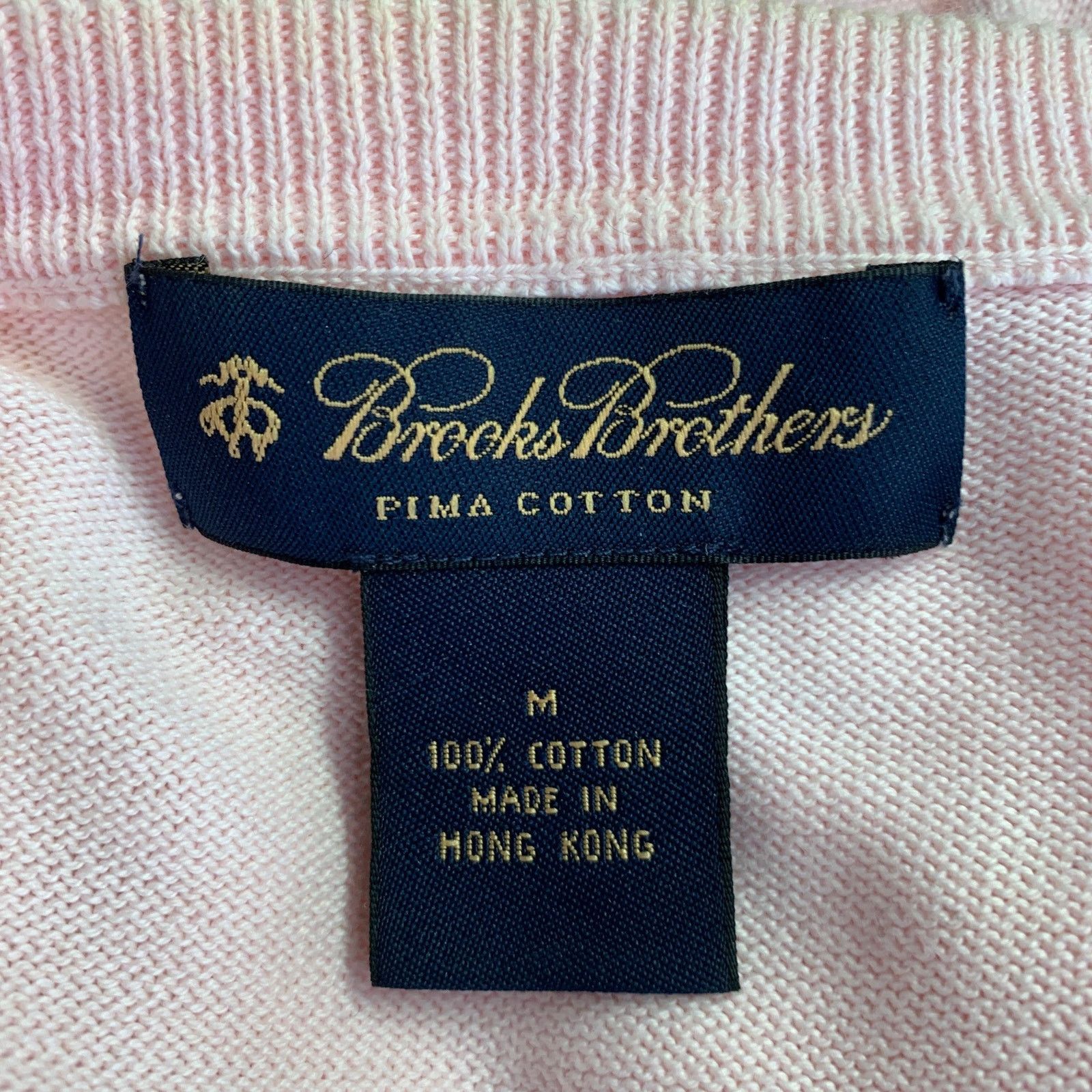 Brooks Brothers BROOKS BROTHERS Size M Pink Cotton V-Neck Sweater Vest Size US M / EU 48-50 / 2 - 6 Thumbnail