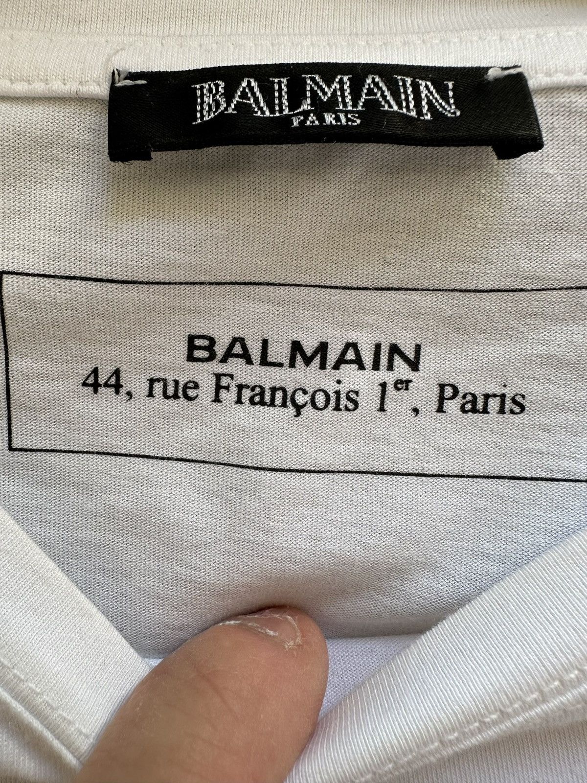 Balmain Balmain Paris White Logo T-Shirt Size M New With Tags Size US M / EU 48-50 / 2 - 3 Thumbnail