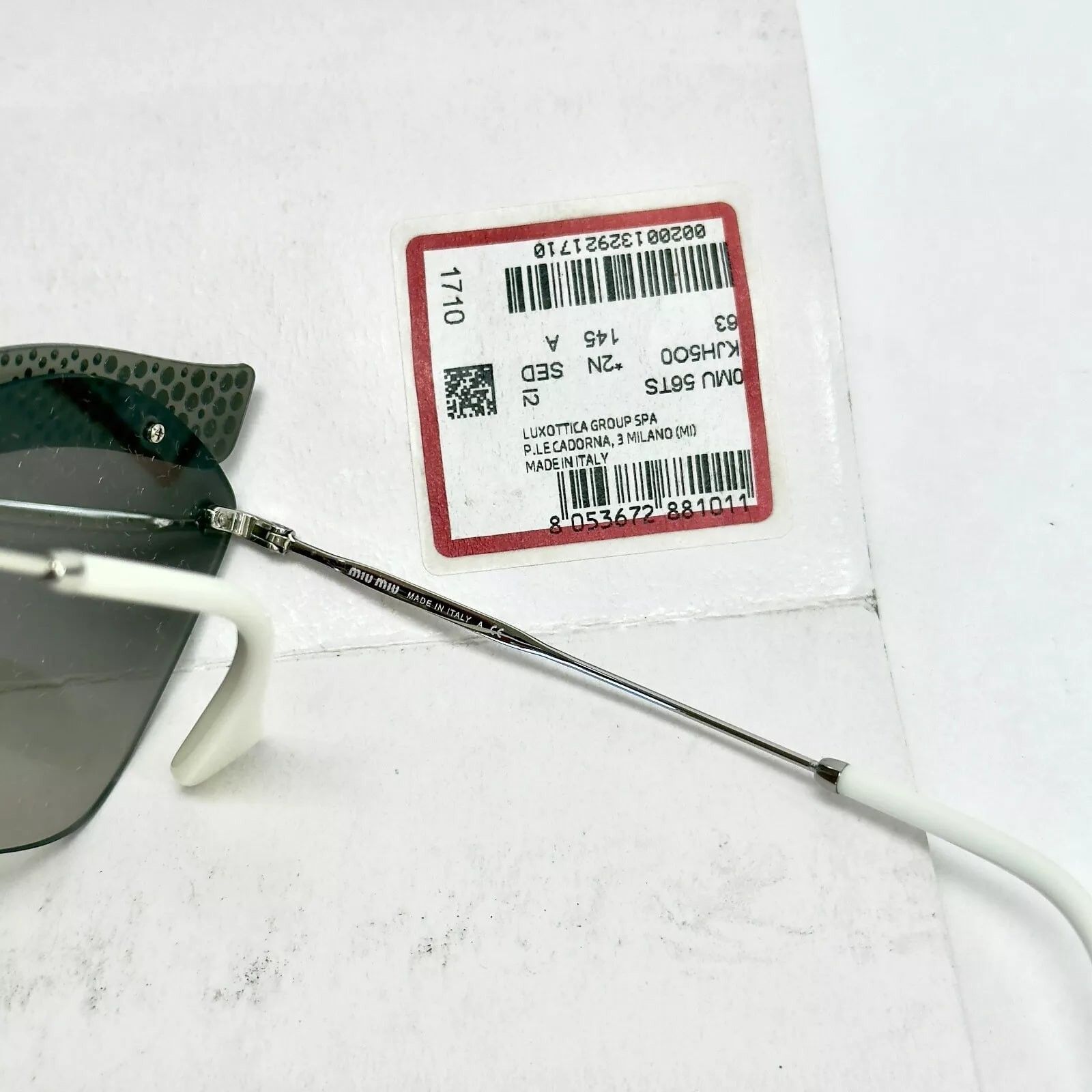 Miu Miu MIU MIU 56T NOIR MU56TS Silver Mirrored Black Sunglasses Size ONE SIZE - 5 Thumbnail