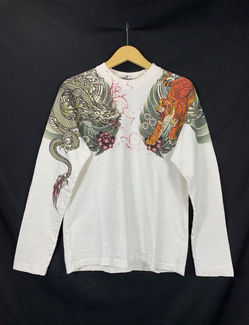 Yasuyuki Ishii Japanese Karakuri Tamashi Dragon Sukajan Long sleeve Size US L / EU 52-54 / 3 - 2 Thumbnail