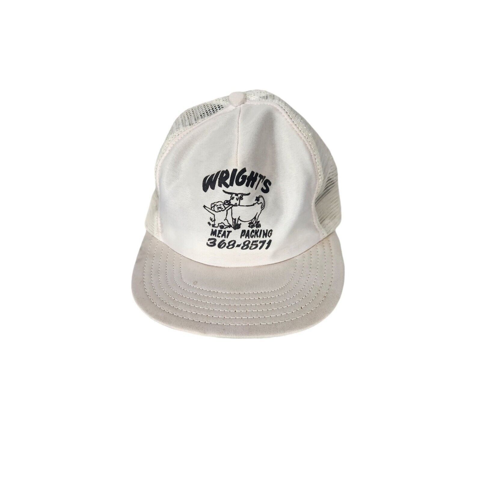 Other Vintage 80s Wright's Meat Packing Snapback hat Size ONE SIZE - 1 Thumbnail