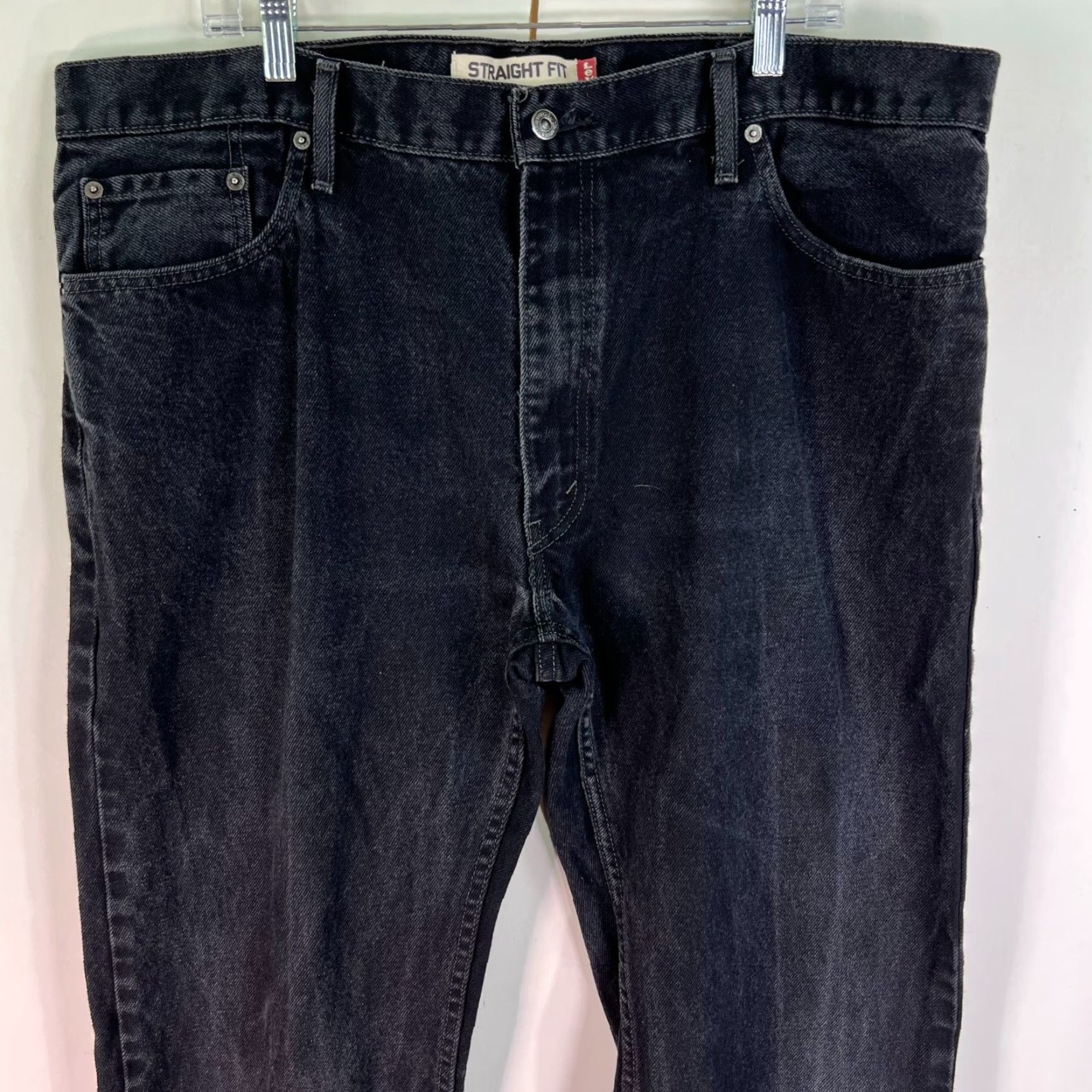 Levi's Levi's 505 Straight Fit Denim Jeans Mens Size 40 Black 40X32 - Levi's - Jeans - Regular - 5-Pocket Design - Dark Wash - USA Theme - 90s - Mens Size US 40 / EU 56 - 2 Thumbnail