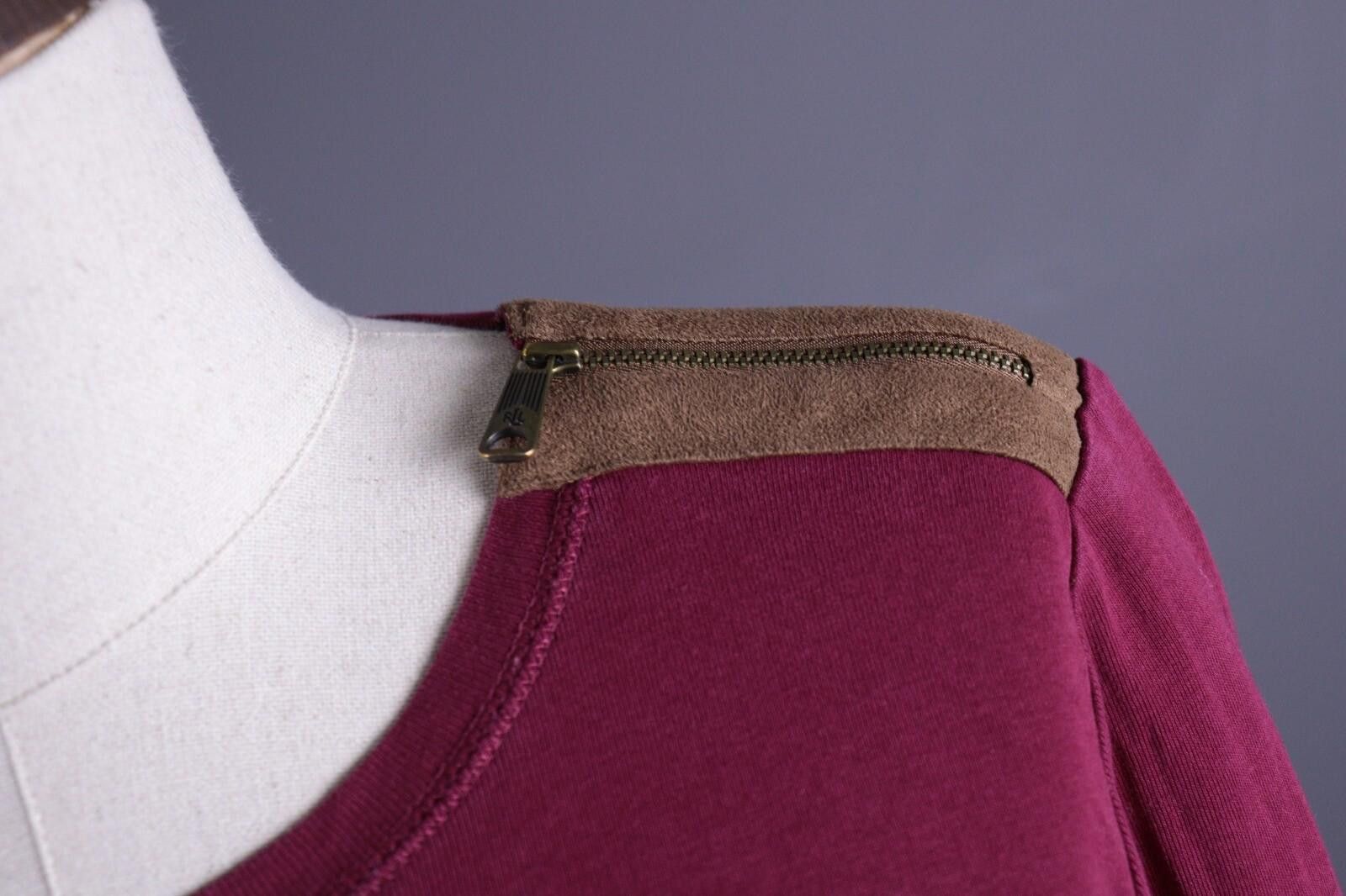 Designer Lauren Jeans Co. Ralph Lauren Burgundy Top Shirt Sz M Size M / US 6-8 / IT 42-44 - 5 Thumbnail