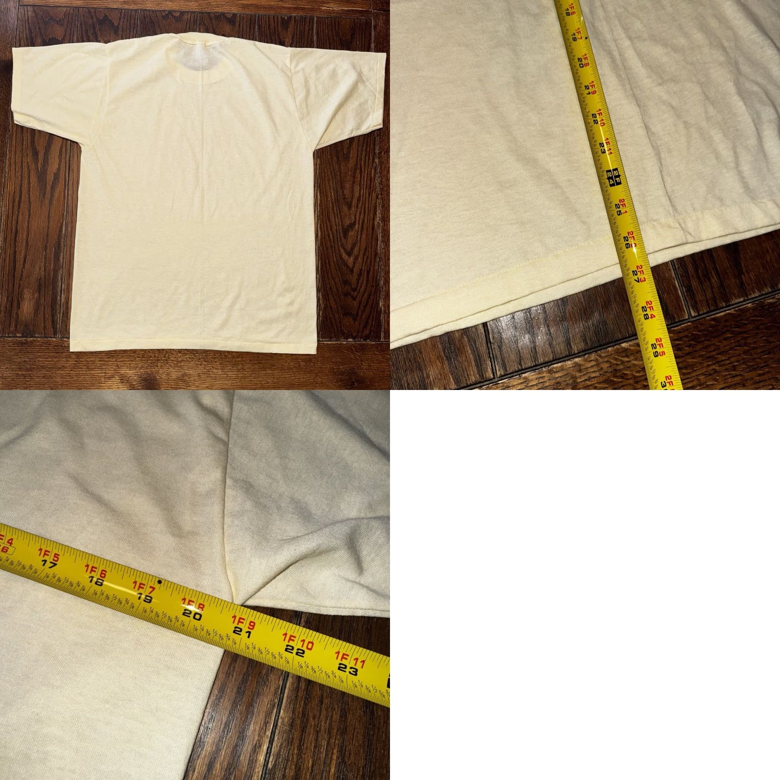 Jerzees VINTAGE Tom The Electrician Cal Cru 1980s Jerzees T-Shirt XL Yellow Crew Neck Short Sleeve Men Size US XL / EU 56 / 4 - 8 Thumbnail
