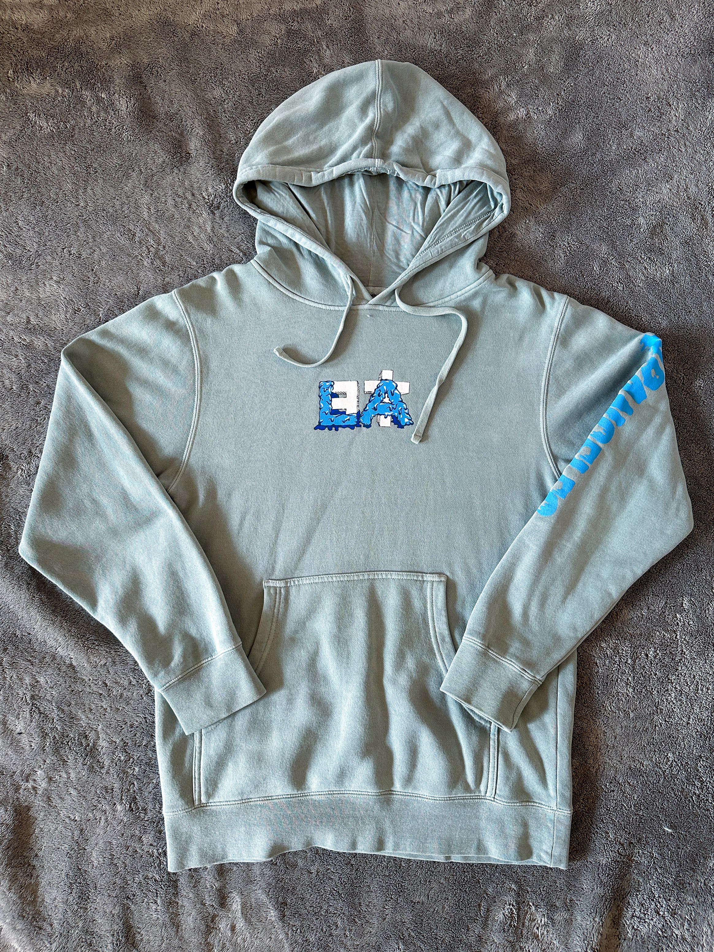 Japanese Brand Japangeles Mizu Drip Pigment-Dyed Hoodie - Sage Size US S / EU 44-46 / 1 - 1 Thumbnail