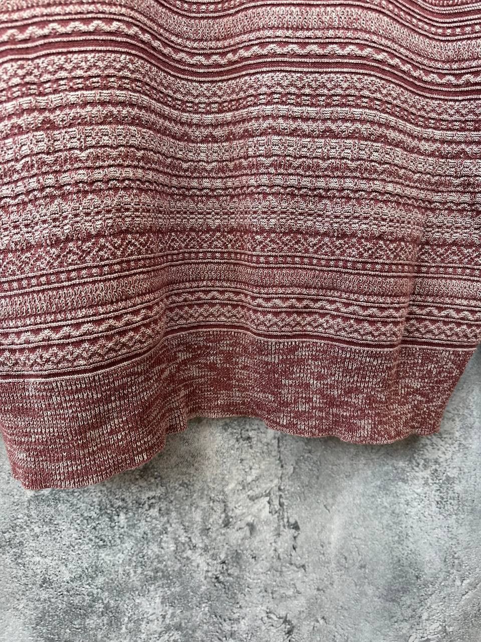 Allsaints AllSaints Maroon Cotton/Linen Halsey Crew Indigo Sweater Size US M / EU 48-50 / 2 - 8 Thumbnail