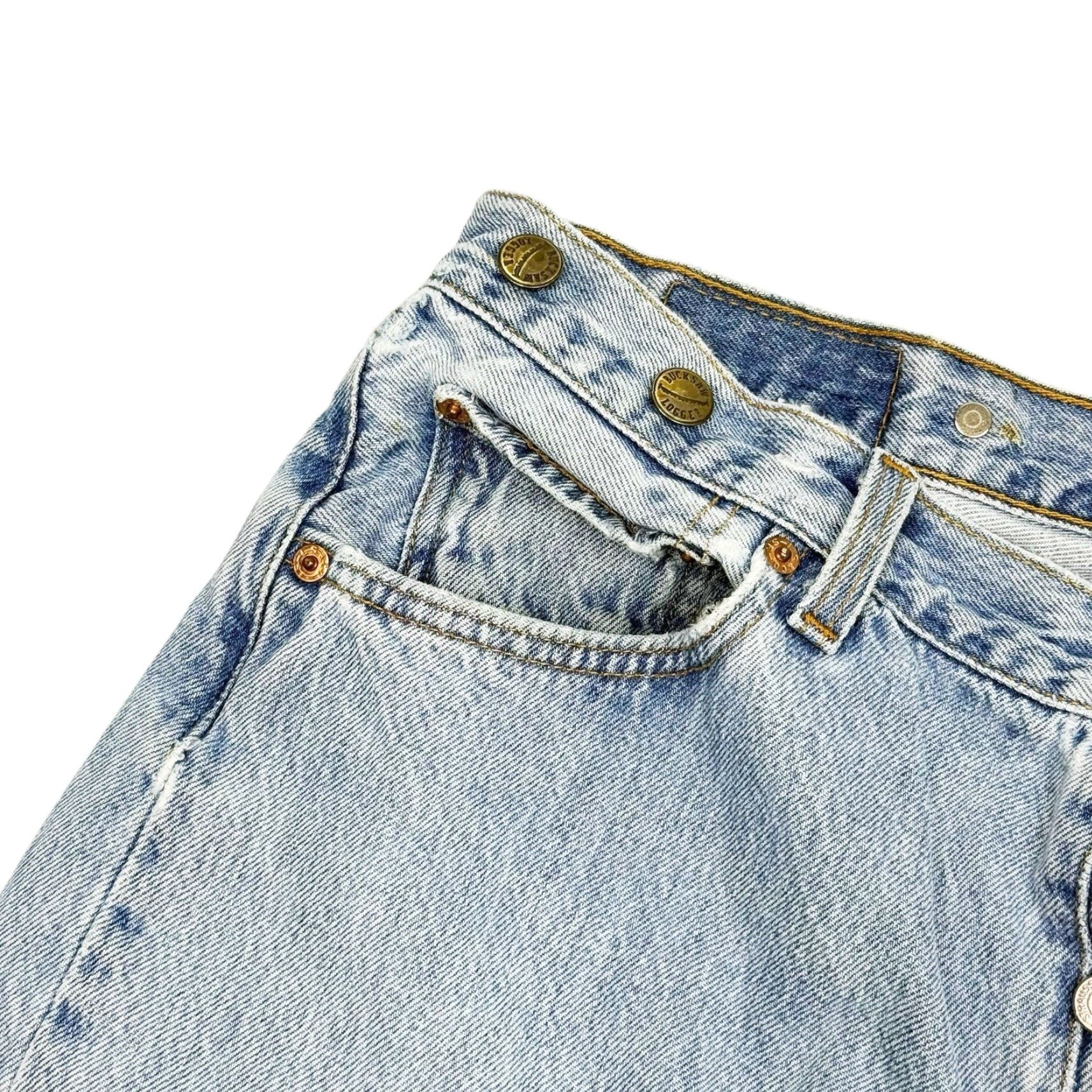 Levi's VINTAGE Levi’s 501 Jeans Denim Denim Light Wash 501 Series USA 36 X 32 Men Regular Blue 5-Pocket Button Closure Logo Accessories Size US 36 / EU 52 - 3 Thumbnail