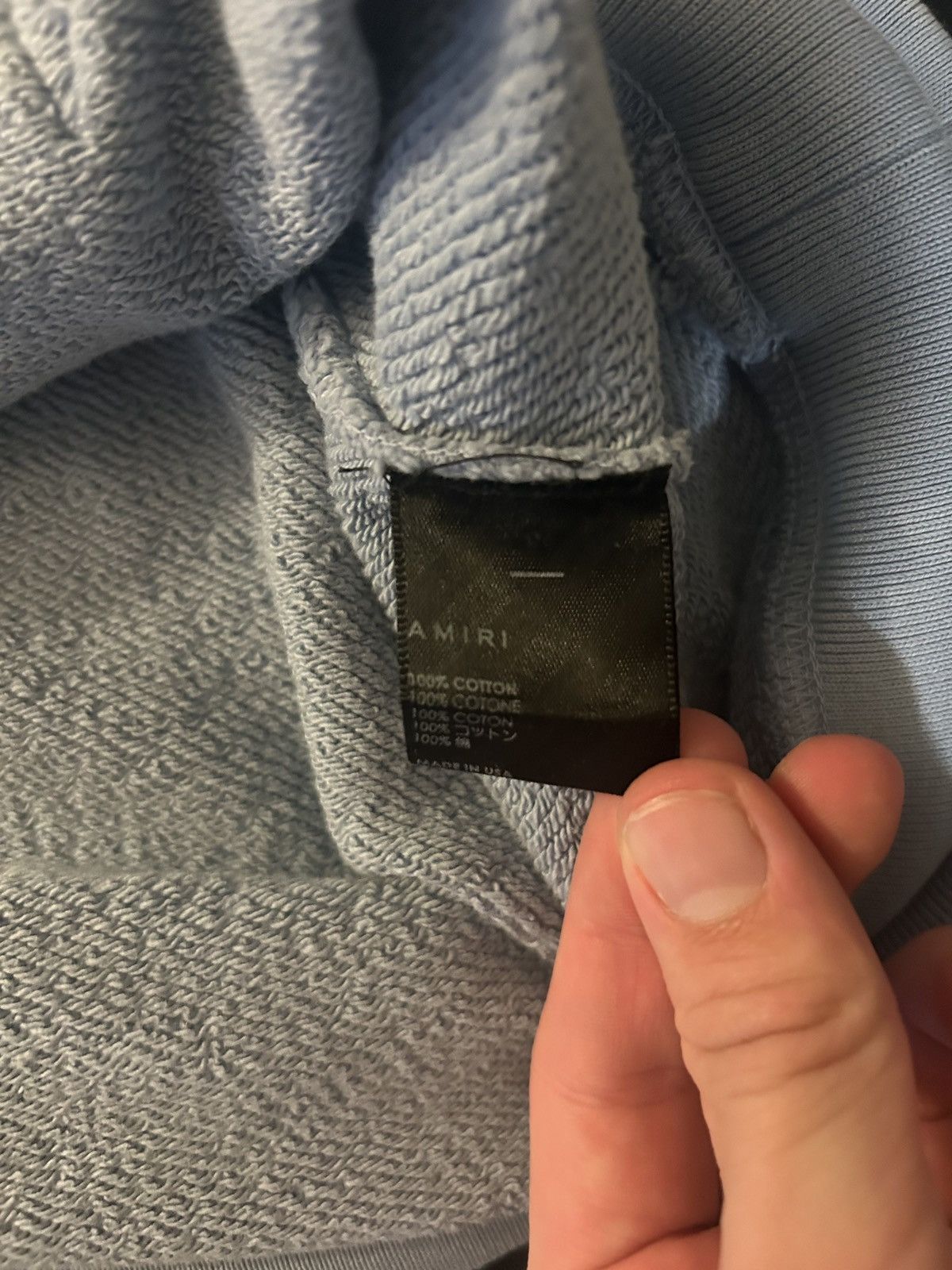 Amiri Amiri light blue hoodie tried on once Size US L / EU 52-54 / 3 - 9 Thumbnail