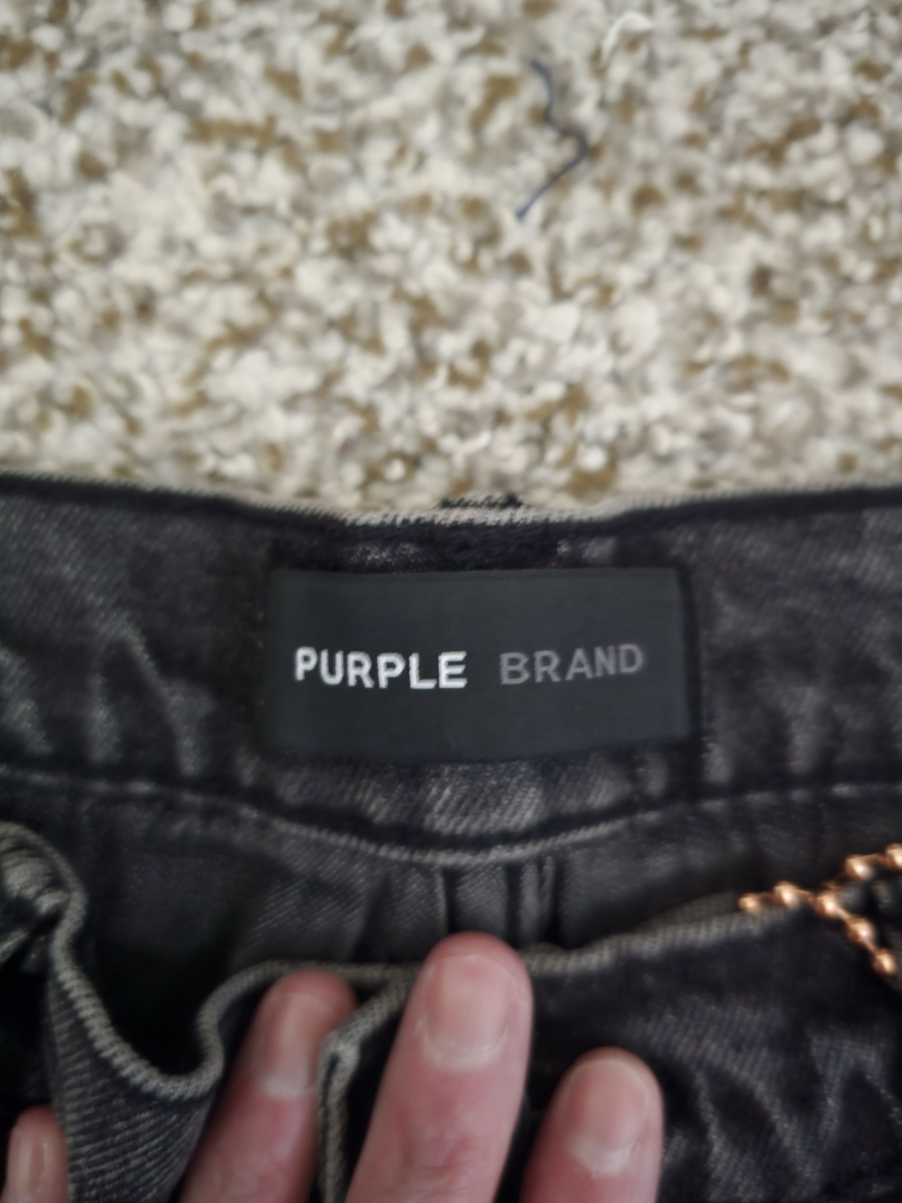 Purple Purple Brand Black Monogram Jeans Size US 33 - 7 Thumbnail