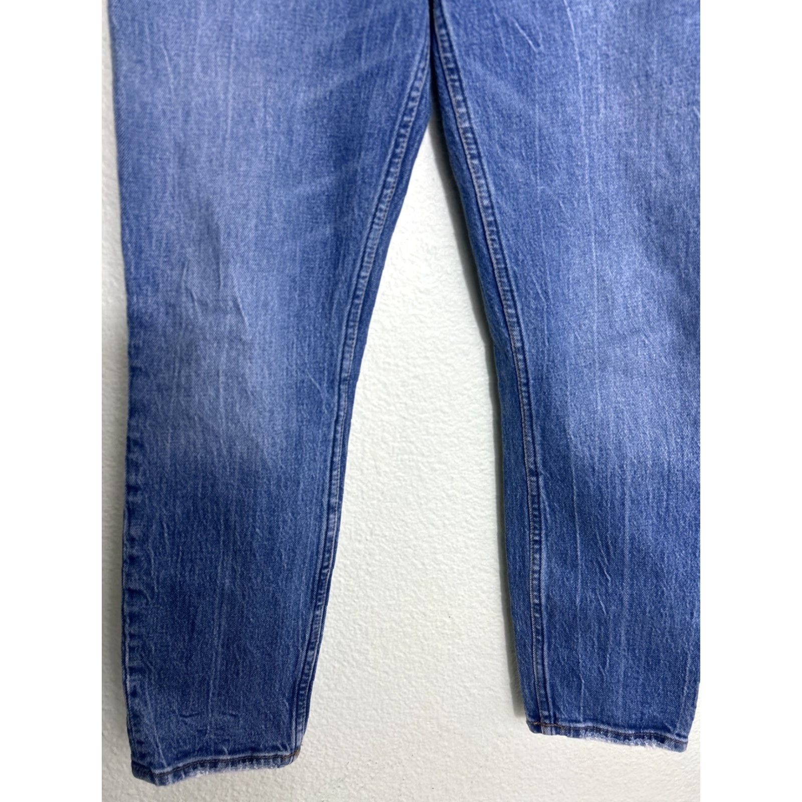 Abercrombie & Fitch Abercrombie & Fitch curve love the skinny high rise jeans Womens 2/26 Distressed Blue 27in Inseam Jeans Size 26" / US 2 / IT 38 - 2 Thumbnail