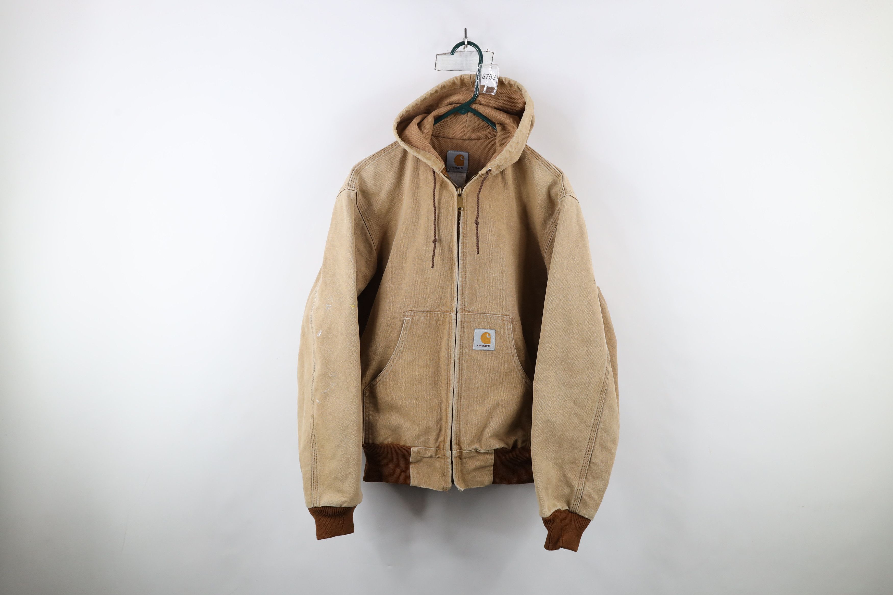 Carhartt × Vintage Vintage 90s Carhartt Full Zip Hooded Jacket Duck Brown USA Size US M / EU 48-50 / 2 - 1 Thumbnail
