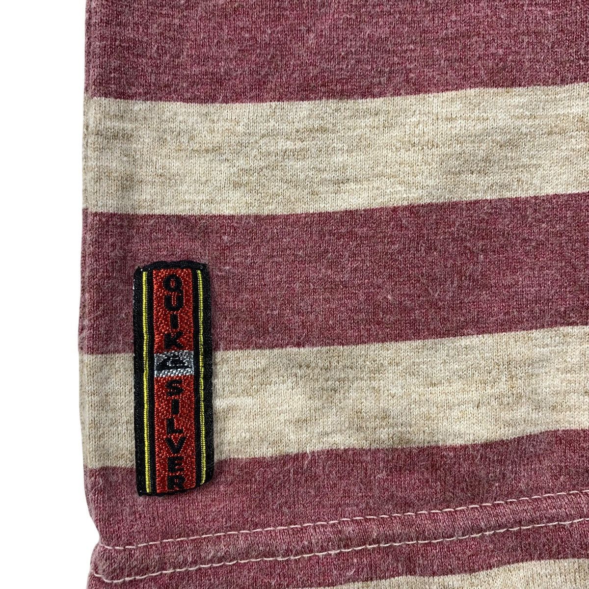 Quiksilver Vintage 90s QUIKSILVER hanley neck stripe tee Size US L / EU 52-54 / 3 - 9 Thumbnail