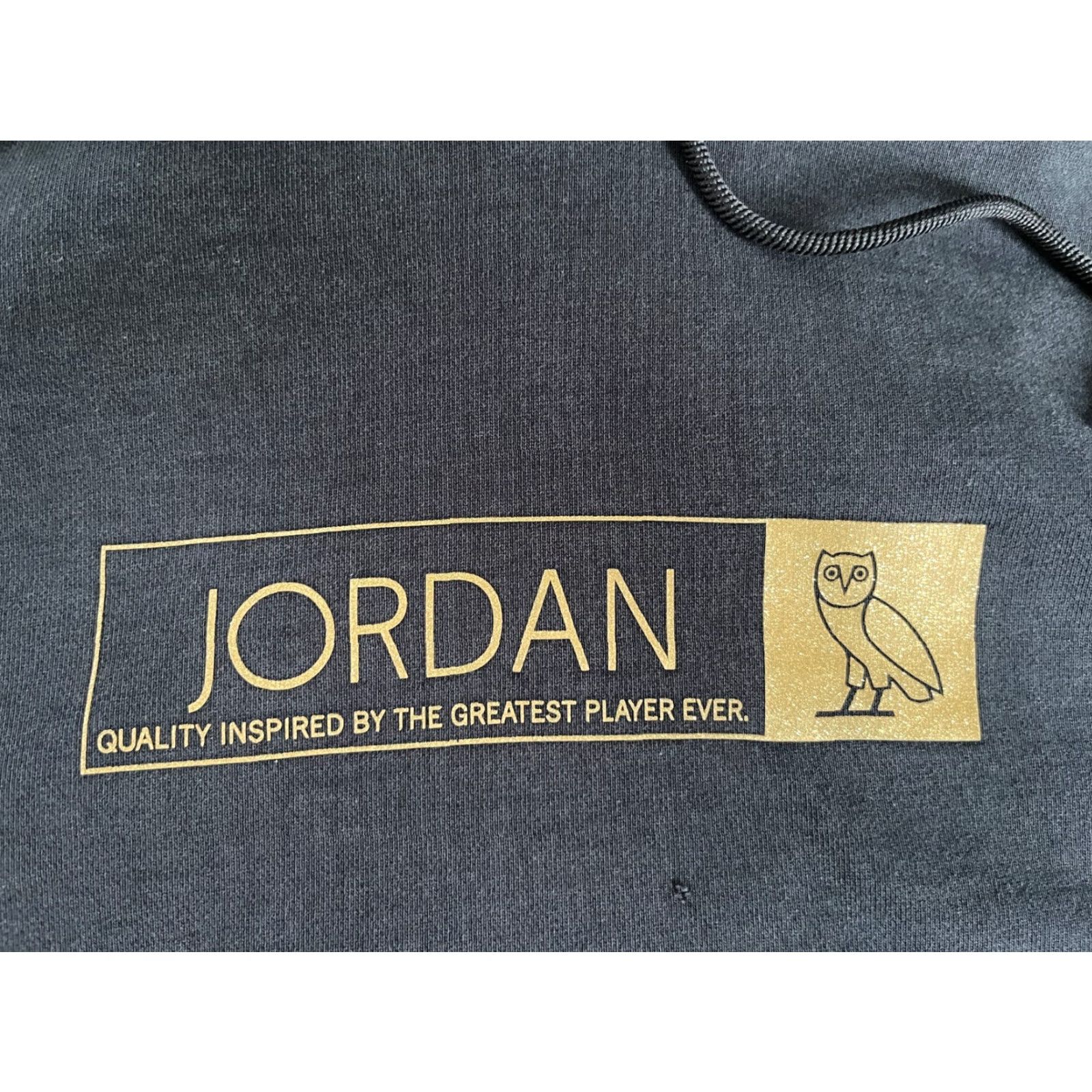 Jordan Brand VINTAGE OVO X Air Jordan Hoodie Men’s 886542-010 Black L Jumper Pullover Logo Pockets Hooded Sweatshirt Size US L / EU 52-54 / 3 - 7 Thumbnail