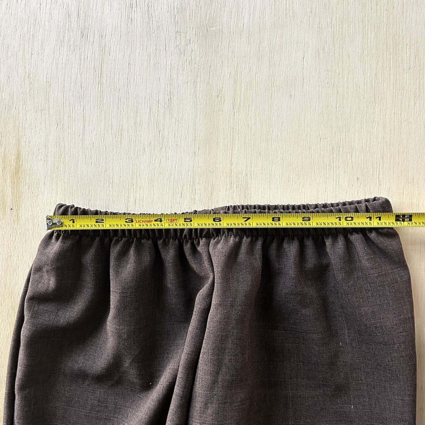 Vintage VINTAGE Pride & Joy Dress Pants Womens 6P Brown Polyester Elastic Waist USA Size 28" / US 6 / IT 42 - 4 Thumbnail
