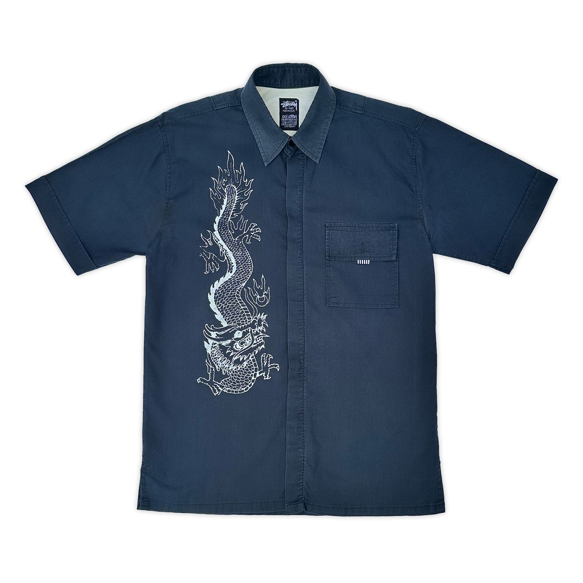 Stussy Vintage Dragon Short Sleeve Button Up Size US M / EU 48-50 / 2 - 1 Thumbnail