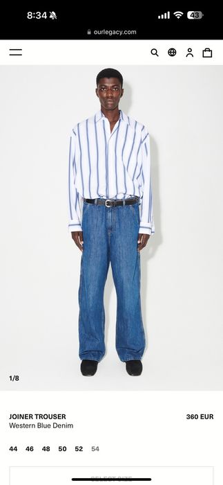 OUR LEGACY WESTERN BLUE TRADE DENIM TROUSER