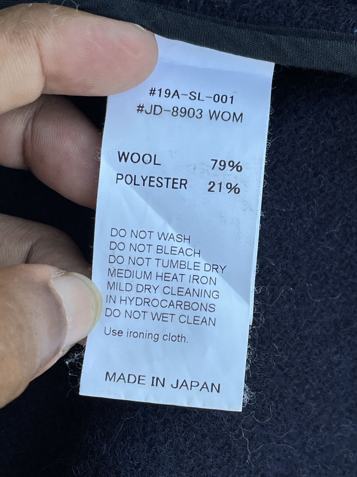 Danton DANTON JAPAN WOOL MOSSER COLLARLESS JACKET IN NAVY Size US S / EU 44-46 / 1 - 8 Thumbnail