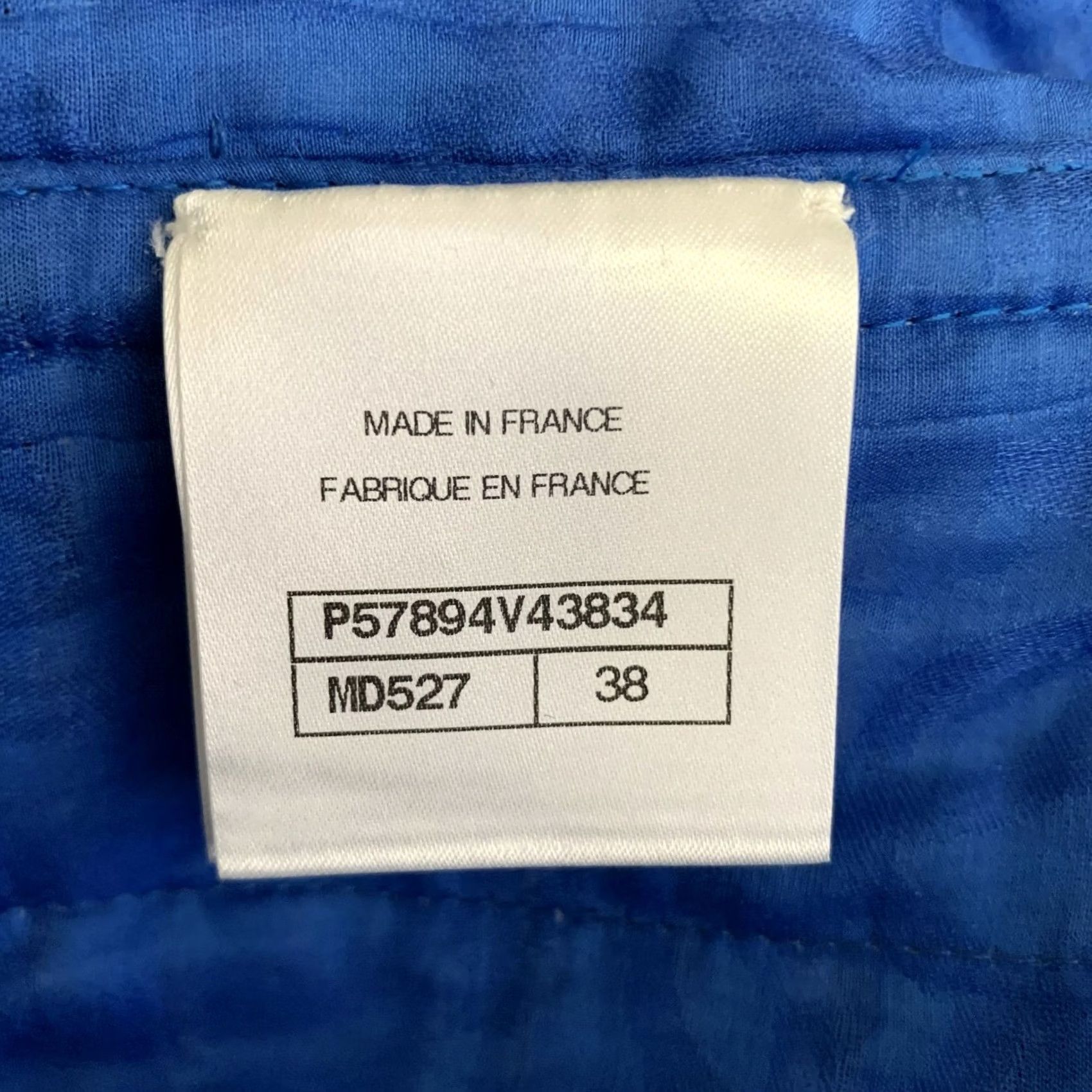 Chanel CHANEL Jacket Blue Light Blue Stripe Cotton Blend 6 Women 3/4 Sleeves France Size M / US 6-8 / IT 42-44 - 6 Thumbnail