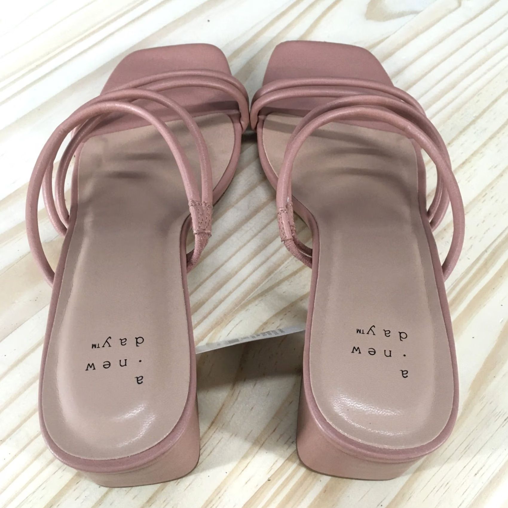 Vintage A New Day Sandals Womens 9.5 W Blakely Mule Slides Pink Faux Leather Block NEW Size US 10 / IT 40 - 7 Thumbnail