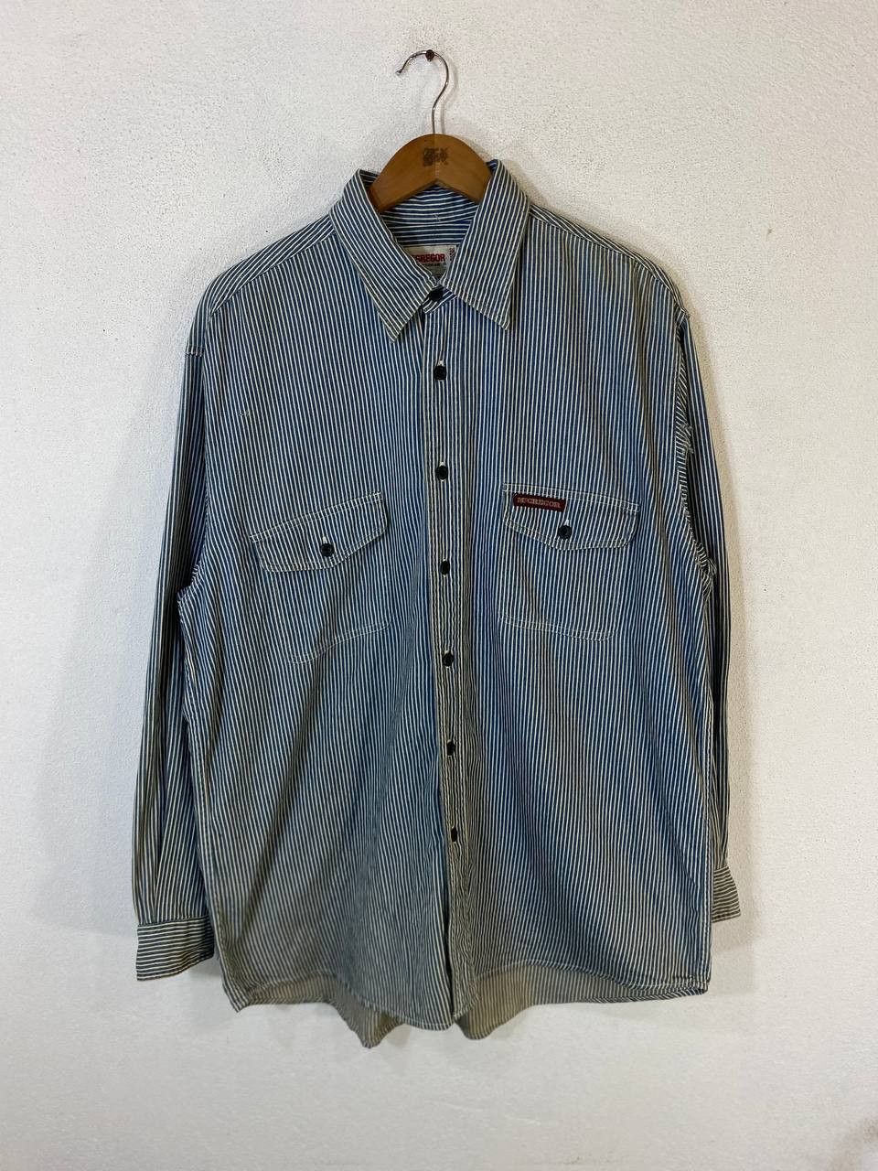 image of Avant Garde x Mcgregor Vintage Mc Gregor Hickory Striped Shirt Very Nice Design, Men's (Size Large)