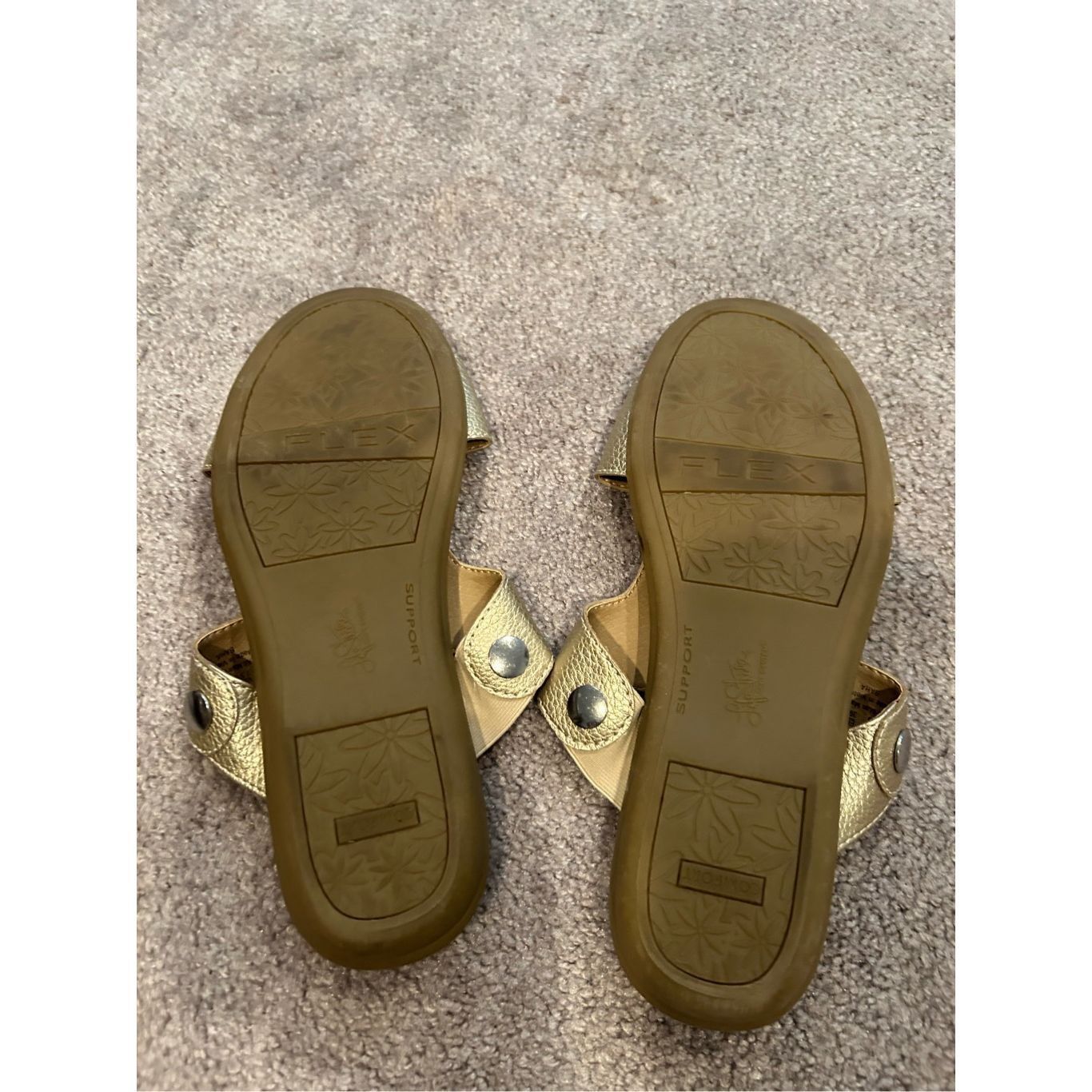 Other Life Stride Soft System Gold Slip on Flat Comfort Sandals. S Size US 9.5 / IT 39.5 - 5 Thumbnail