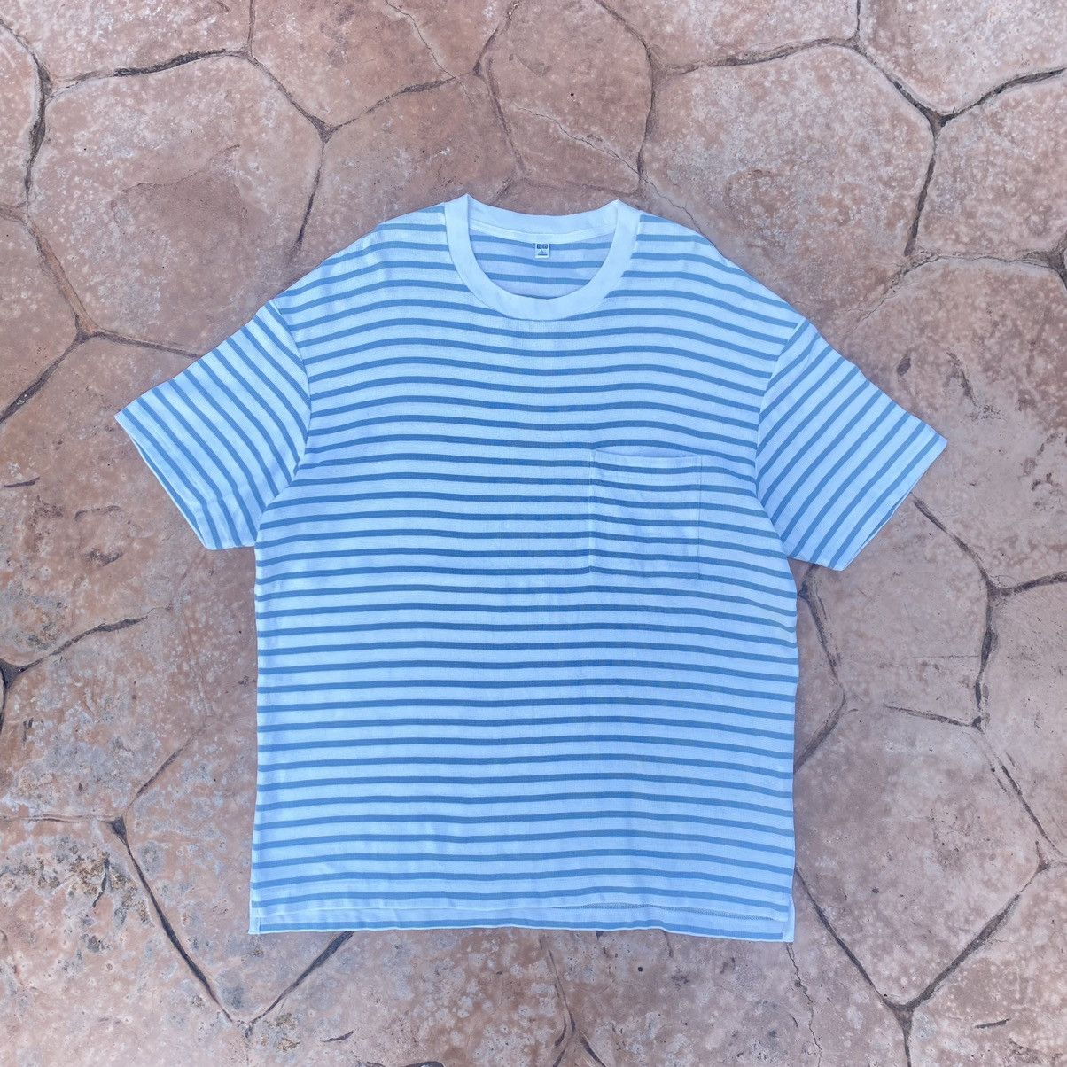 Uniqlo Uniqlo Stripe Japanese Brand Oversized Pocket Tee Size US L / EU 52-54 / 3 - 1 Thumbnail