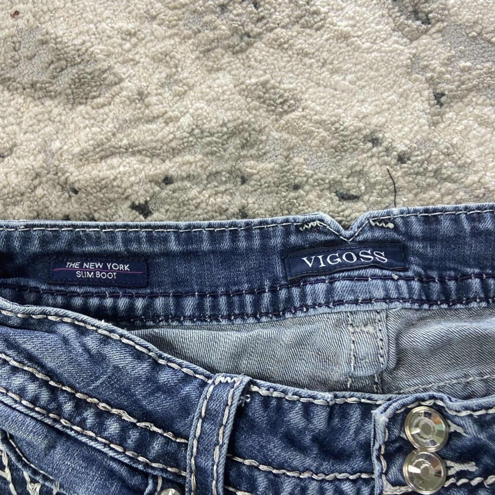 & Other Stories Y2K Vigoss The New York Slim Boot Jeans Womens 9/10 Vintage Size 24" / US 00 / IT 34 - 9 Thumbnail