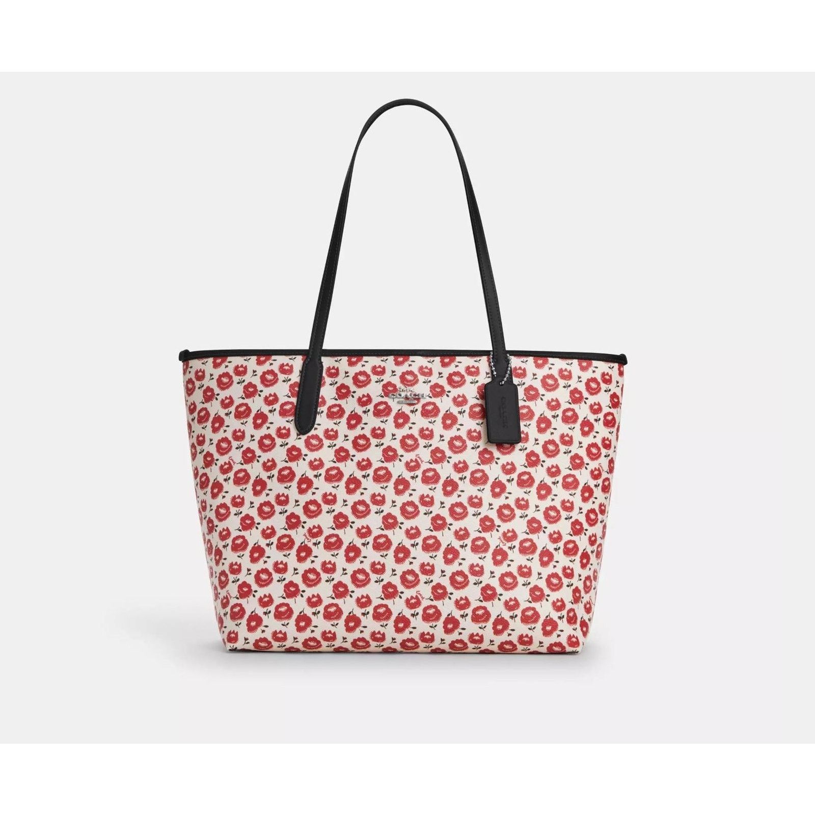 Coach NWT COACH CBI50 City Tote Bag Floral Print Red Multi Size ONE SIZE - 7 Thumbnail
