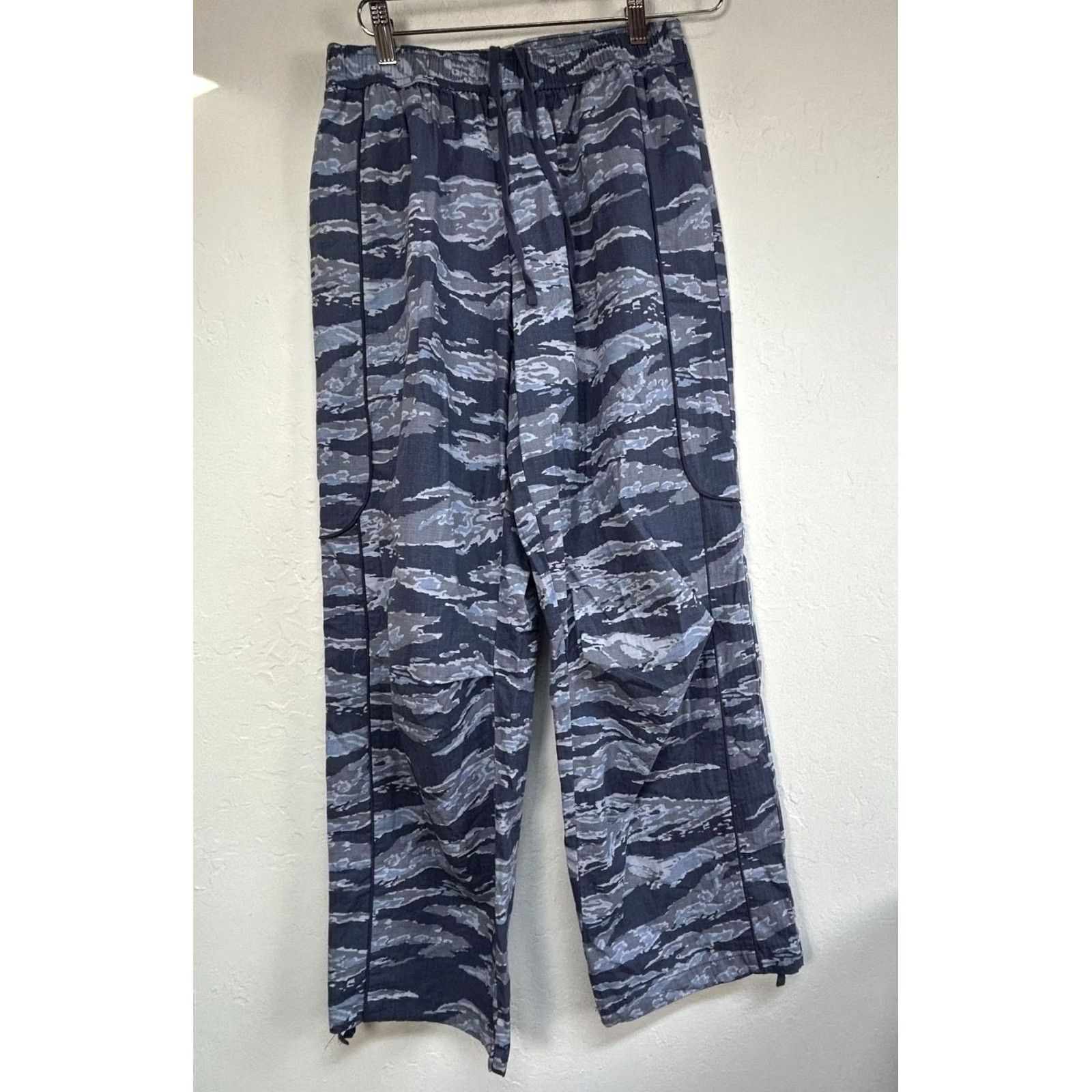 Bdg BDG Mens Small Grey & Blue Cargo Army Combat Pants Tiger Stripe Camo Adjustable Size US 29 - 2 Thumbnail