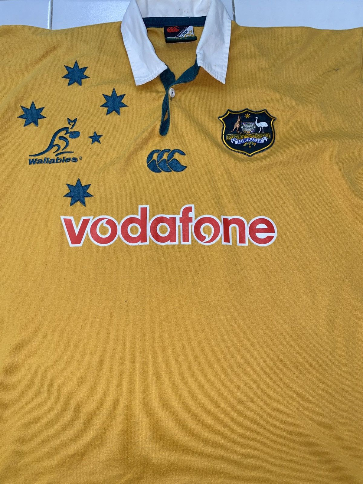 Canterbury of New Zealand × Vintage Vtg 90s Canterbury Australia Wallabies rugby jersey Size US XL / EU 56 / 4 - 4 Thumbnail