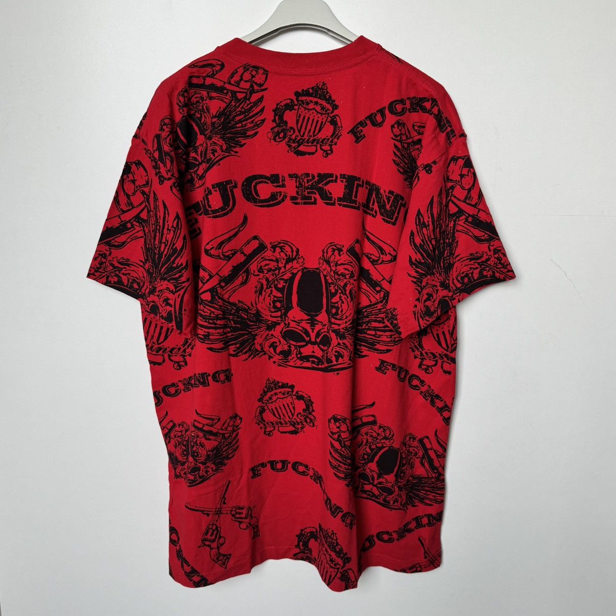Affliction × Japanese Brand FU$KING Affliction Type Red T-shirt XL Fubu Rap Hip-hop Size US XL / EU 56 / 4 - 4 Thumbnail