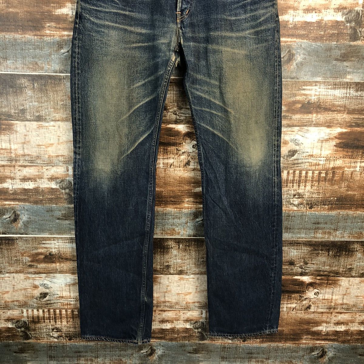 HOLLYWOOD RANCH MARKET DLL HRM Hollywood Ranch Market Blue Denim jeans Pants #C131 Size US 33 - 3 Thumbnail