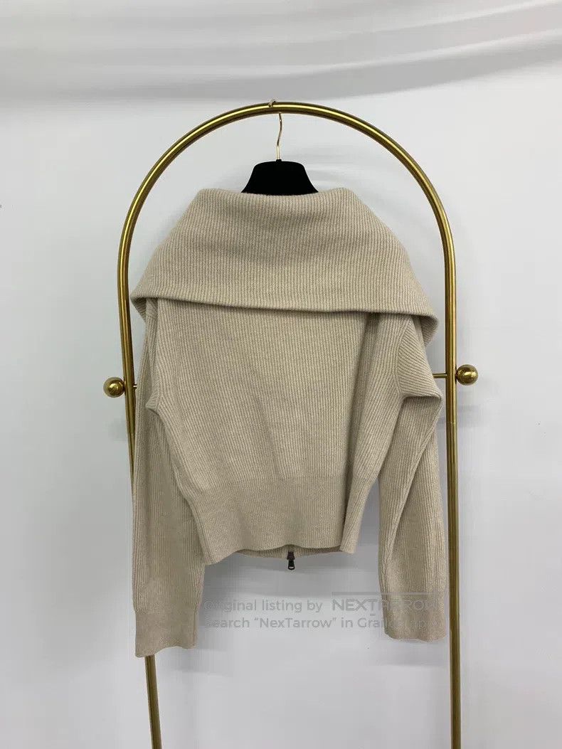 Brunello Cucinelli Brunello Cucinelli Large Lapel Cashmere Sweater Size M / US 6-8 / IT 42-44 - 3 Thumbnail