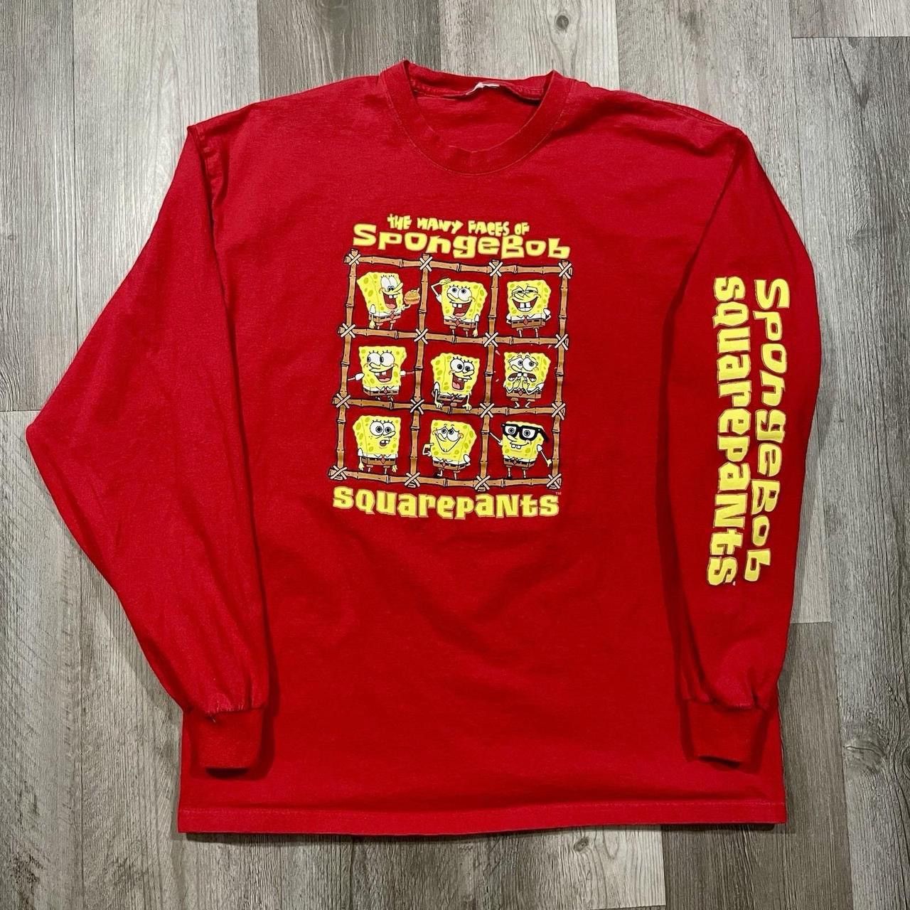 Nickelodeon × Vintage Vintage 2002 The Many Faces of SpongeBob SquarePants Shirt Size US L / EU 52-54 / 3 - 1 Thumbnail