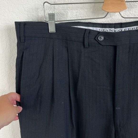 Gianfranco Ferre Gianfranco Ferre Textured Striped Double Breasted Suit Size 50L - 8 Thumbnail