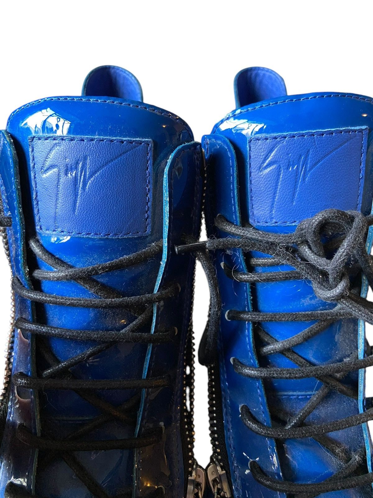 Giuseppe Zanotti Giuseppe Zanotti Mid-top Patent Leather Sneakers Size US 10 / EU 43 - 5 Thumbnail