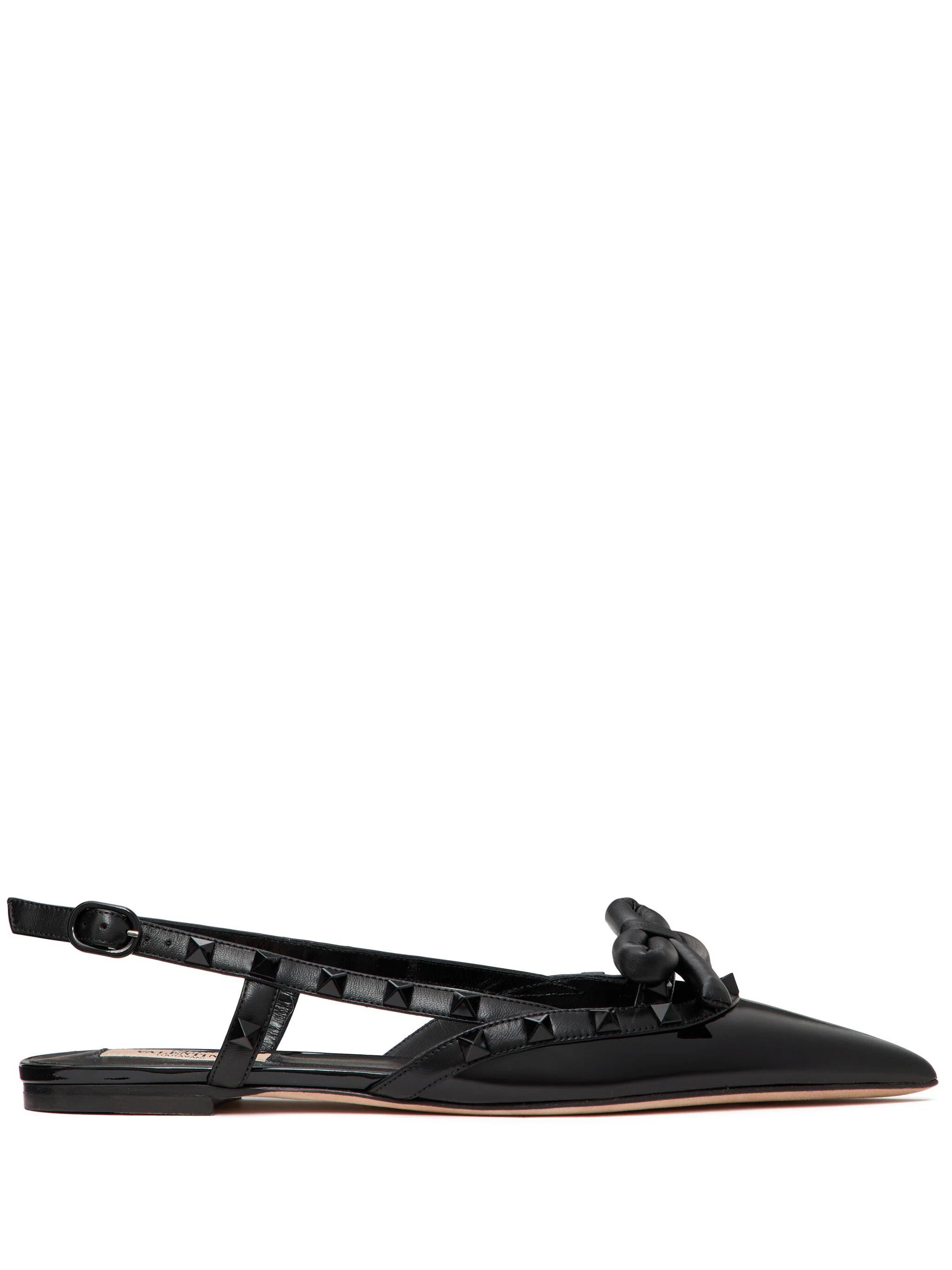 Valentino o1s22i1n0924 Rockstud Bow Slingback Ballerina Flats Size US 8 / IT 38 - 1 Thumbnail