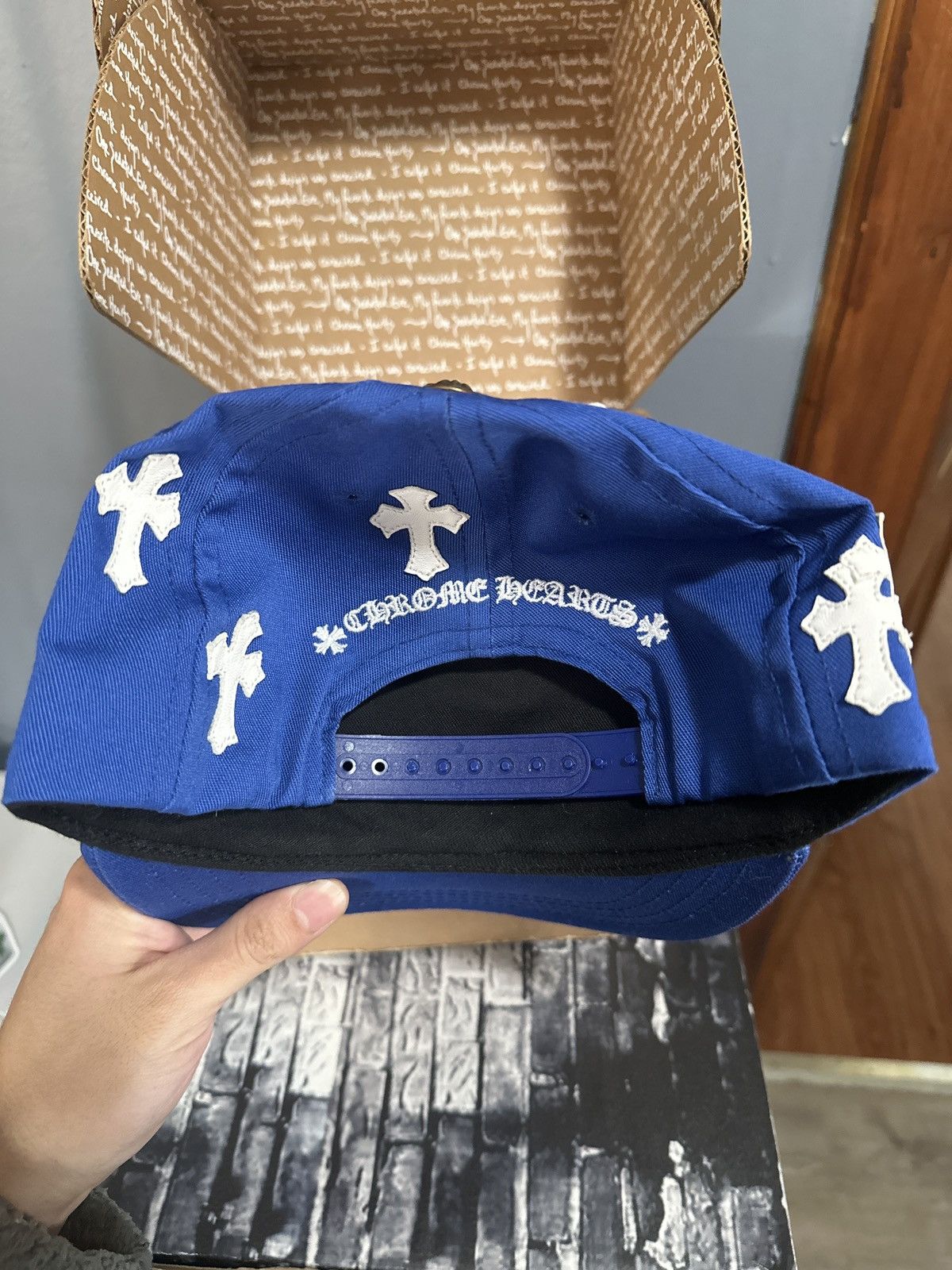 Chrome Hearts Chrome Hearts Cross Patch Baseball Hat Size ONE SIZE - 7 Thumbnail